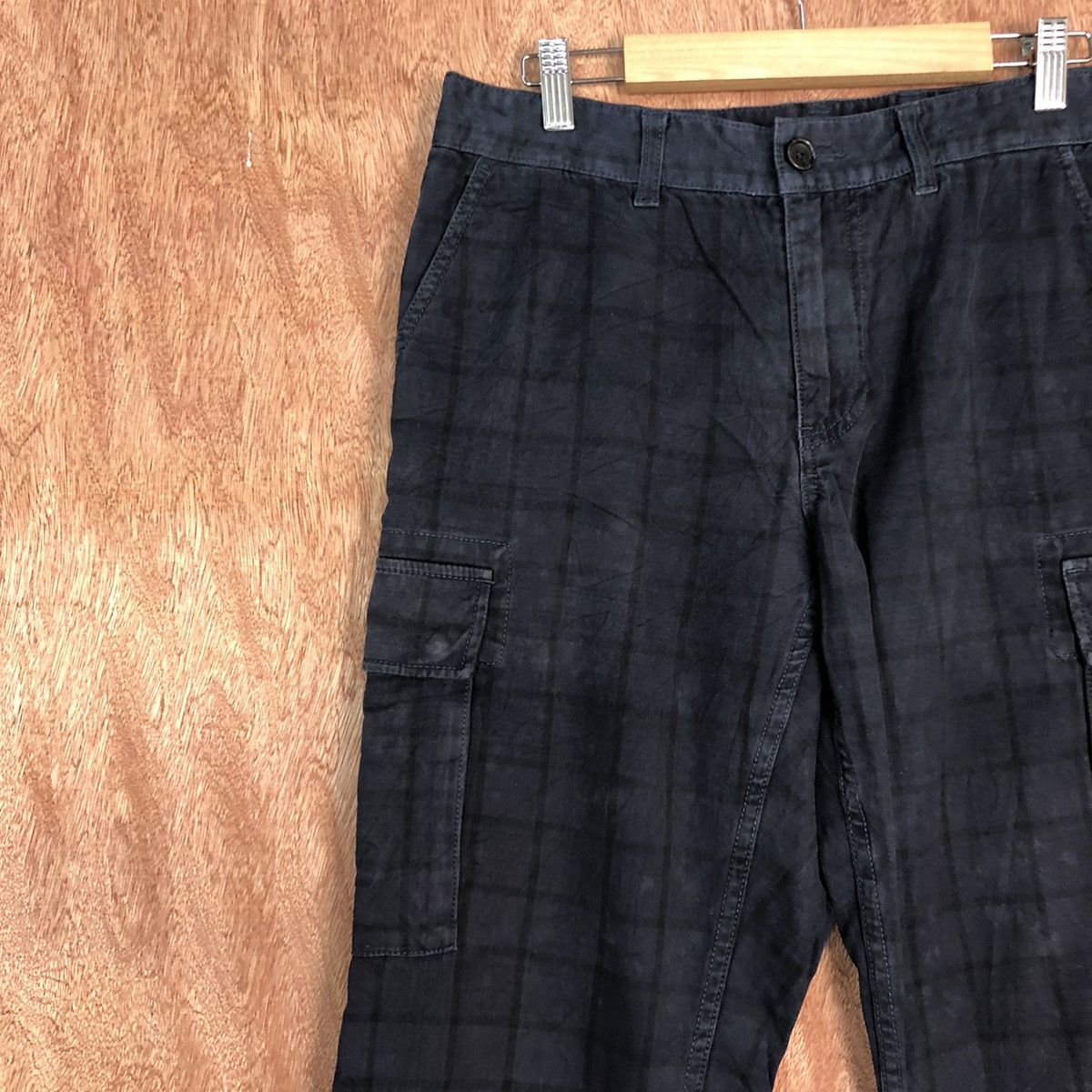Comme Ca Ism × Japanese Brand DLL Comme Ca Ism Japan checkered Black Cargo Pants #c644 Size US 31 - 5 Thumbnail