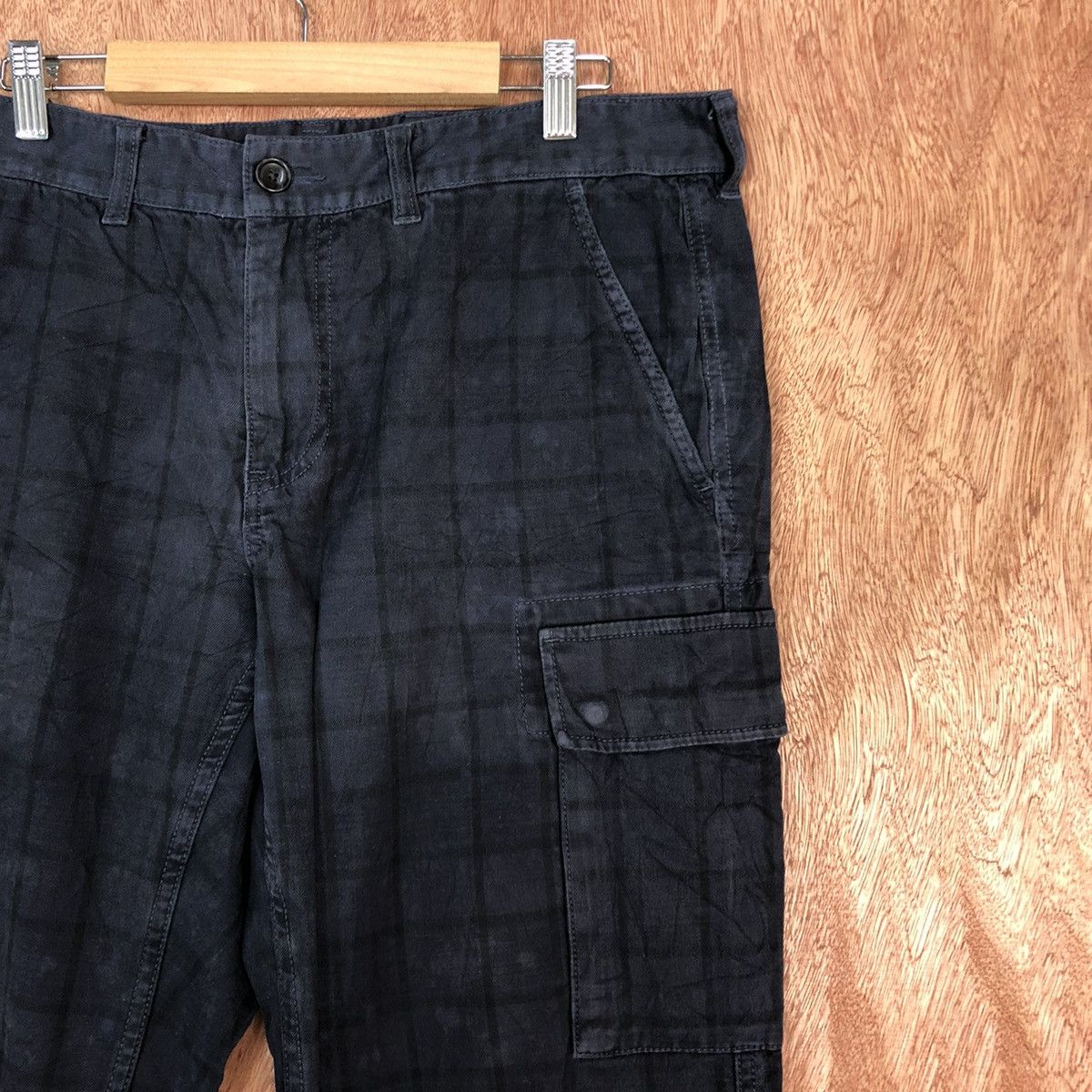 Comme Ca Ism × Japanese Brand DLL Comme Ca Ism Japan checkered Black Cargo Pants #c644 Size US 31 - 4 Thumbnail