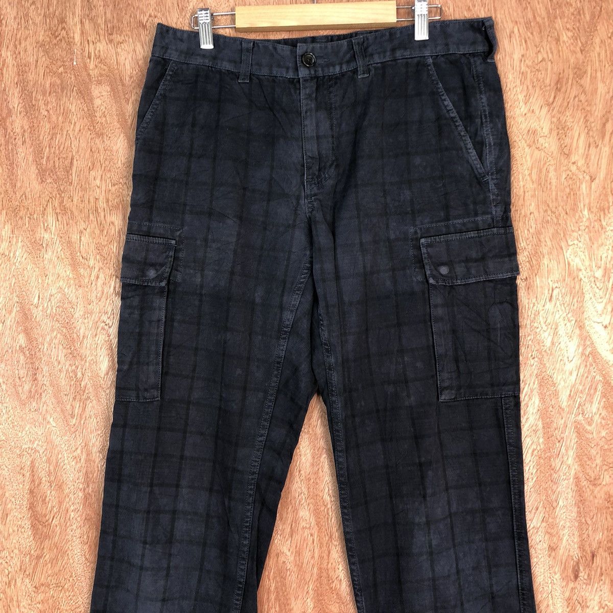 Comme Ca Ism × Japanese Brand DLL Comme Ca Ism Japan checkered Black Cargo Pants #c644 Size US 31 - 2 Thumbnail