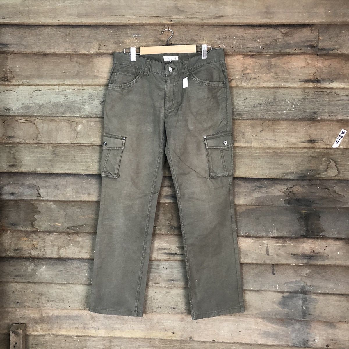 Japanese Brand DL Klein Plus Green Cargo Multipocket Pants #1885 Size 32" / US 10 / IT 46 - 1 Thumbnail