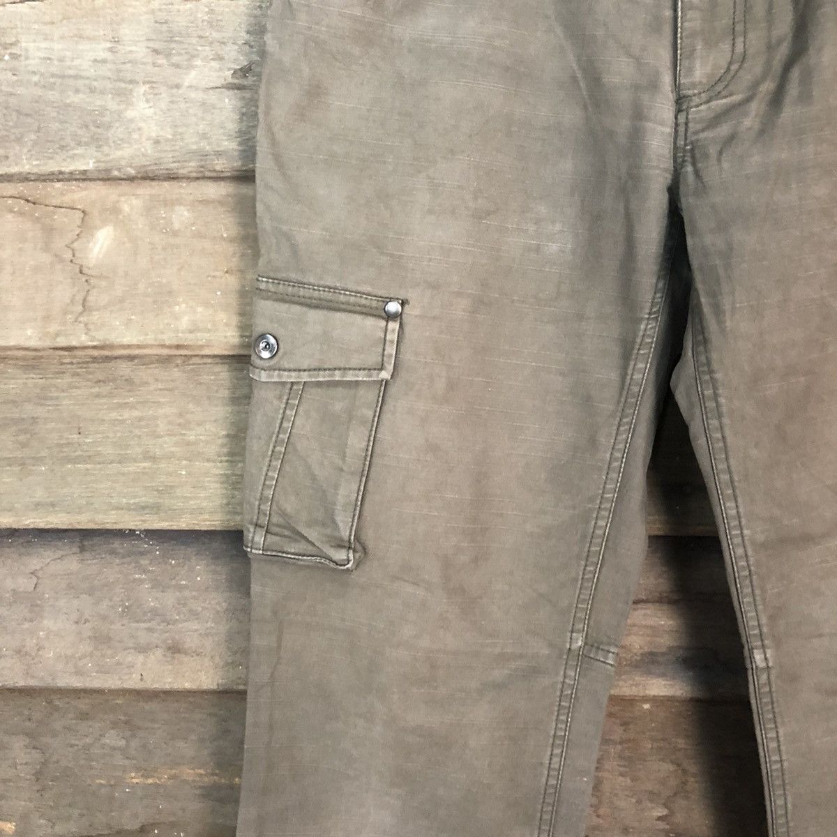 Japanese Brand DL Klein Plus Green Cargo Multipocket Pants #1885 Size 32" / US 10 / IT 46 - 6 Thumbnail