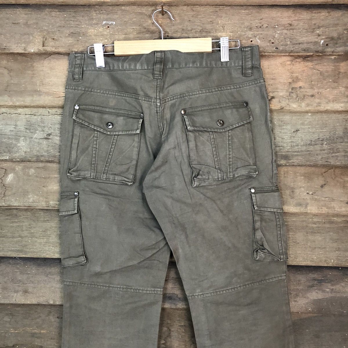 Japanese Brand DL Klein Plus Green Cargo Multipocket Pants #1885 Size 32" / US 10 / IT 46 - 11 Thumbnail