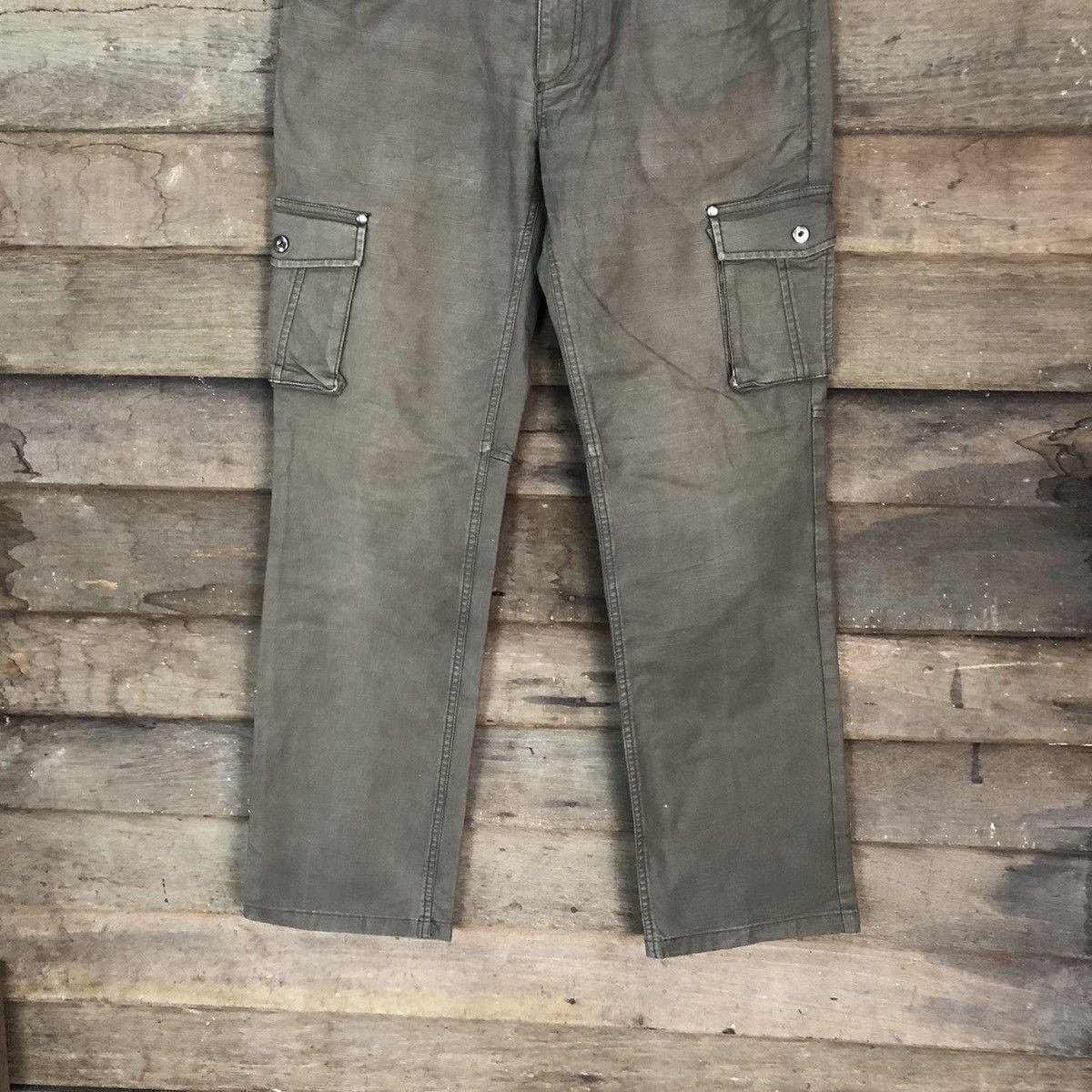 Japanese Brand DL Klein Plus Green Cargo Multipocket Pants #1885 Size 32" / US 10 / IT 46 - 3 Thumbnail