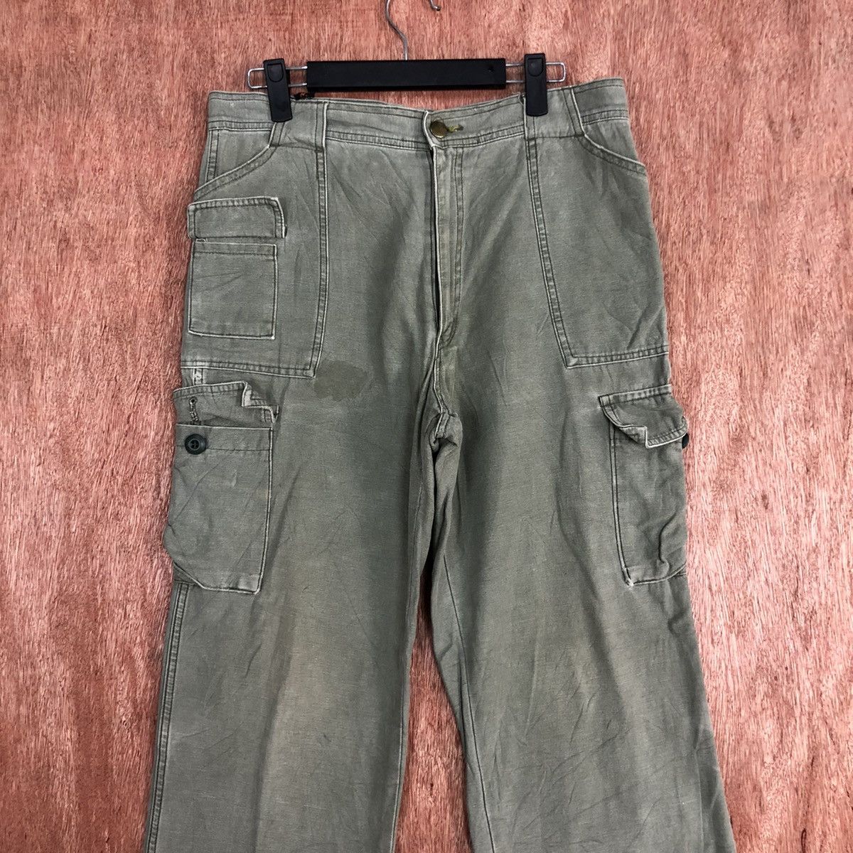 Faded Glory DLL Spurtion Grey Faded Multipocket Cargo Pants #c617 Size US 31 - 2 Thumbnail