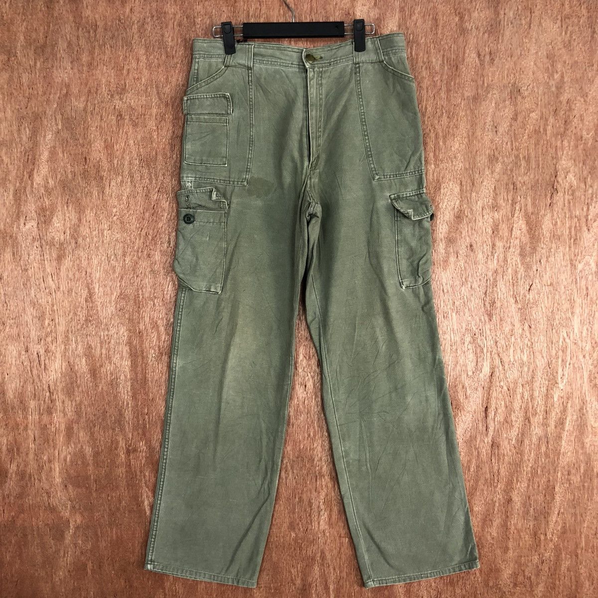 Faded Glory DLL Spurtion Grey Faded Multipocket Cargo Pants #c617 Size US 31 - 1 Thumbnail