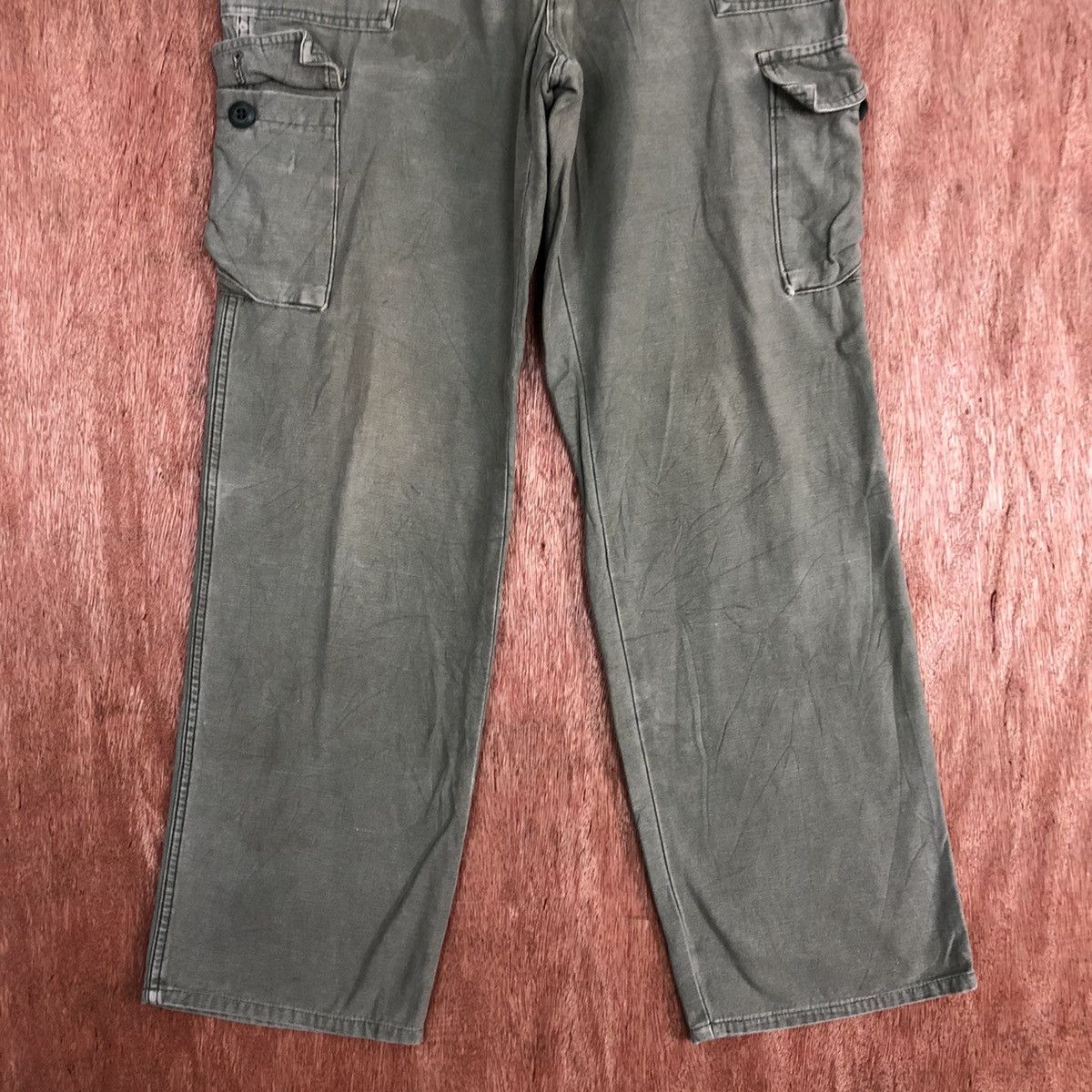Faded Glory DLL Spurtion Grey Faded Multipocket Cargo Pants #c617 Size US 31 - 3 Thumbnail