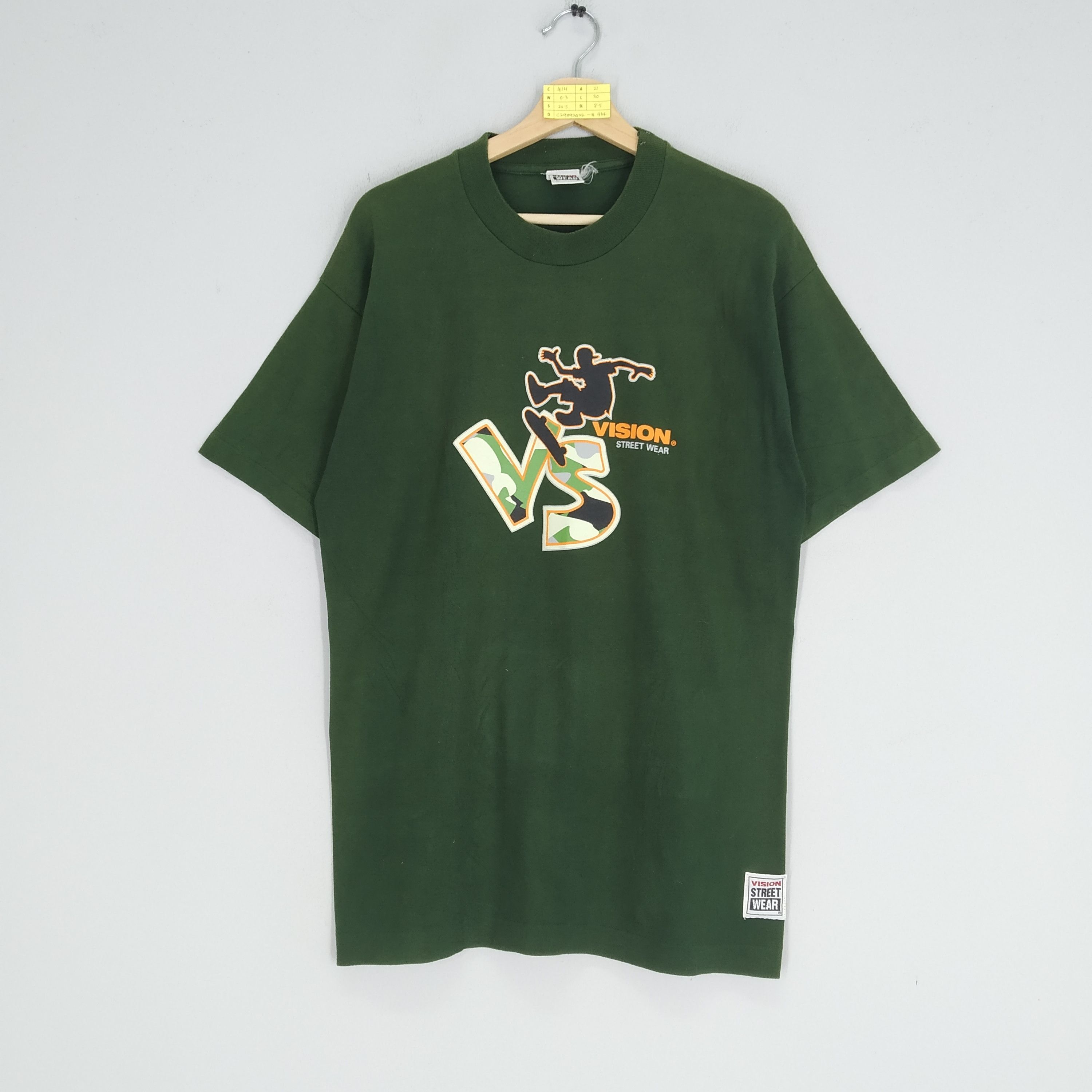 Vintage 90s Vision Street Wear Skateboarding Skatewear Shirt
