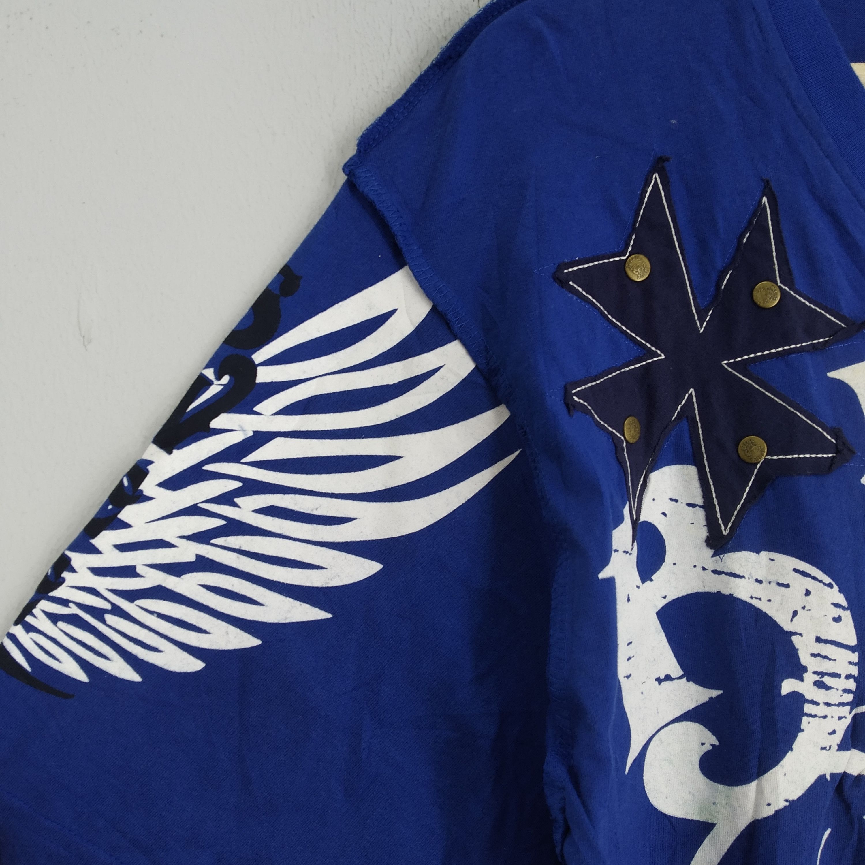 Black Label Rare!! Blac Label Brand Overprinted Style Gangsta Tattoo Tee Size US L / EU 52-54 / 3 - 8 Thumbnail