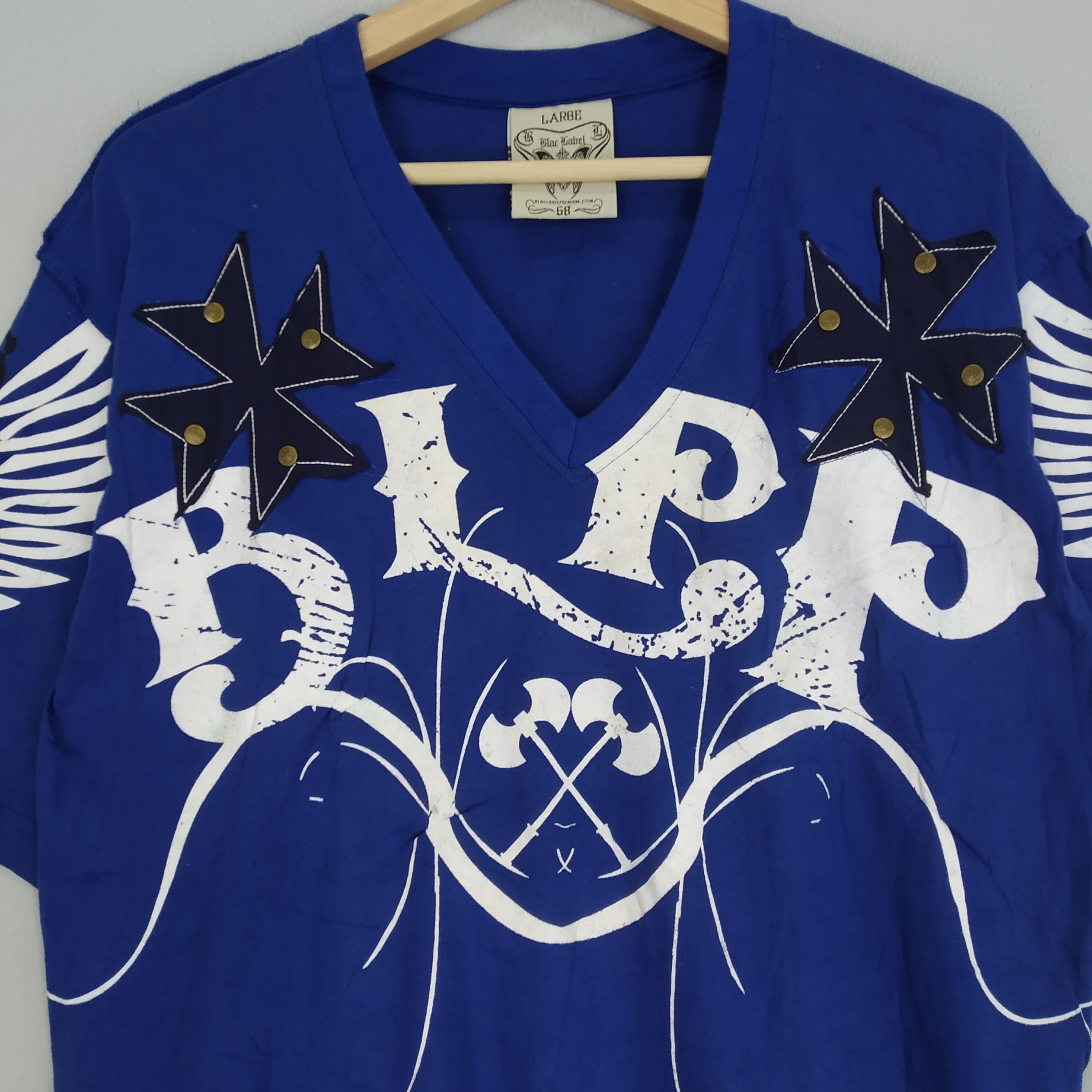 Black Label Rare!! Blac Label Brand Overprinted Style Gangsta Tattoo Tee Size US L / EU 52-54 / 3 - 4 Thumbnail