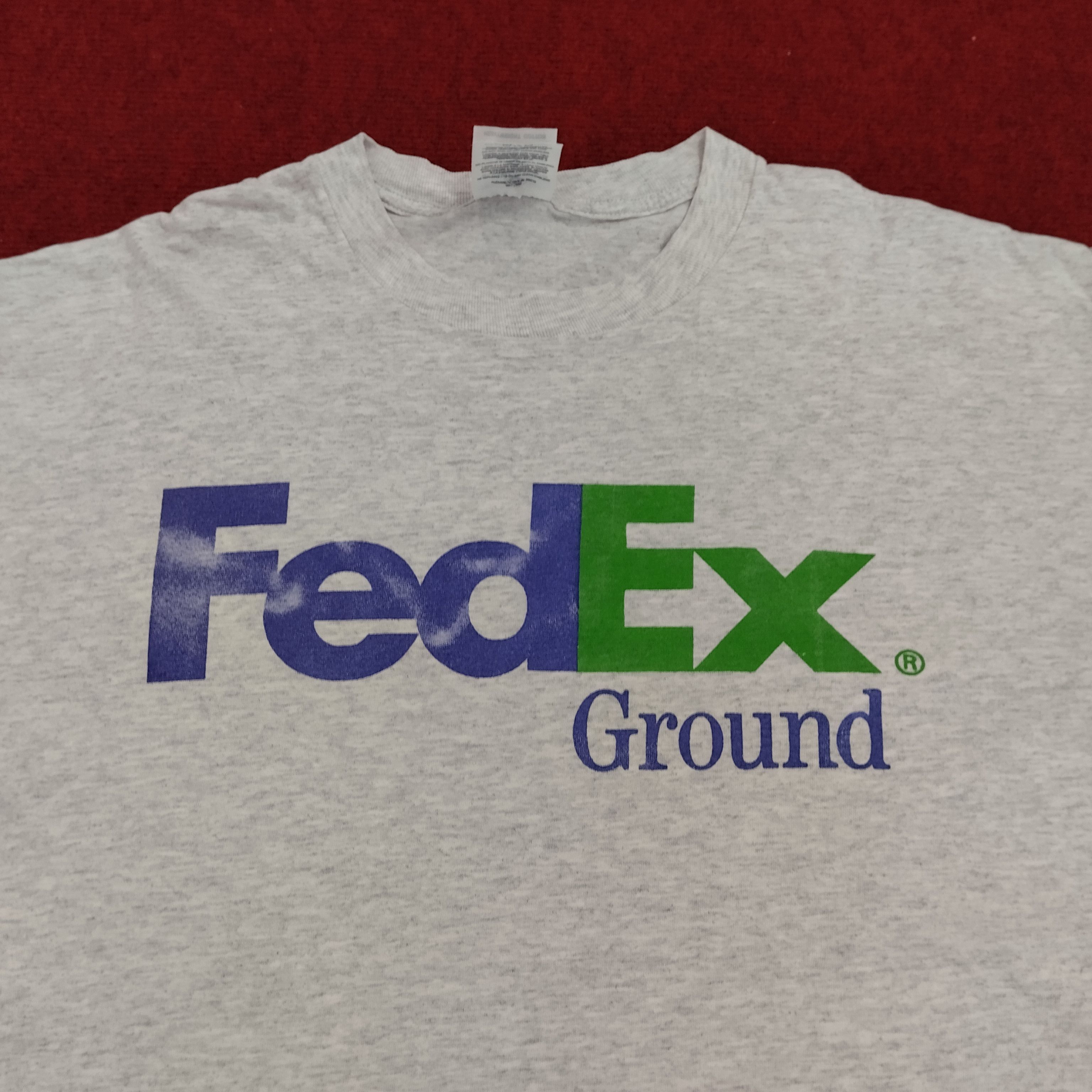 Jerzees × Vintage FedEx Ground American Streetwear Style Vintage Tshirt Size US XL / EU 56 / 4 - 3 Thumbnail