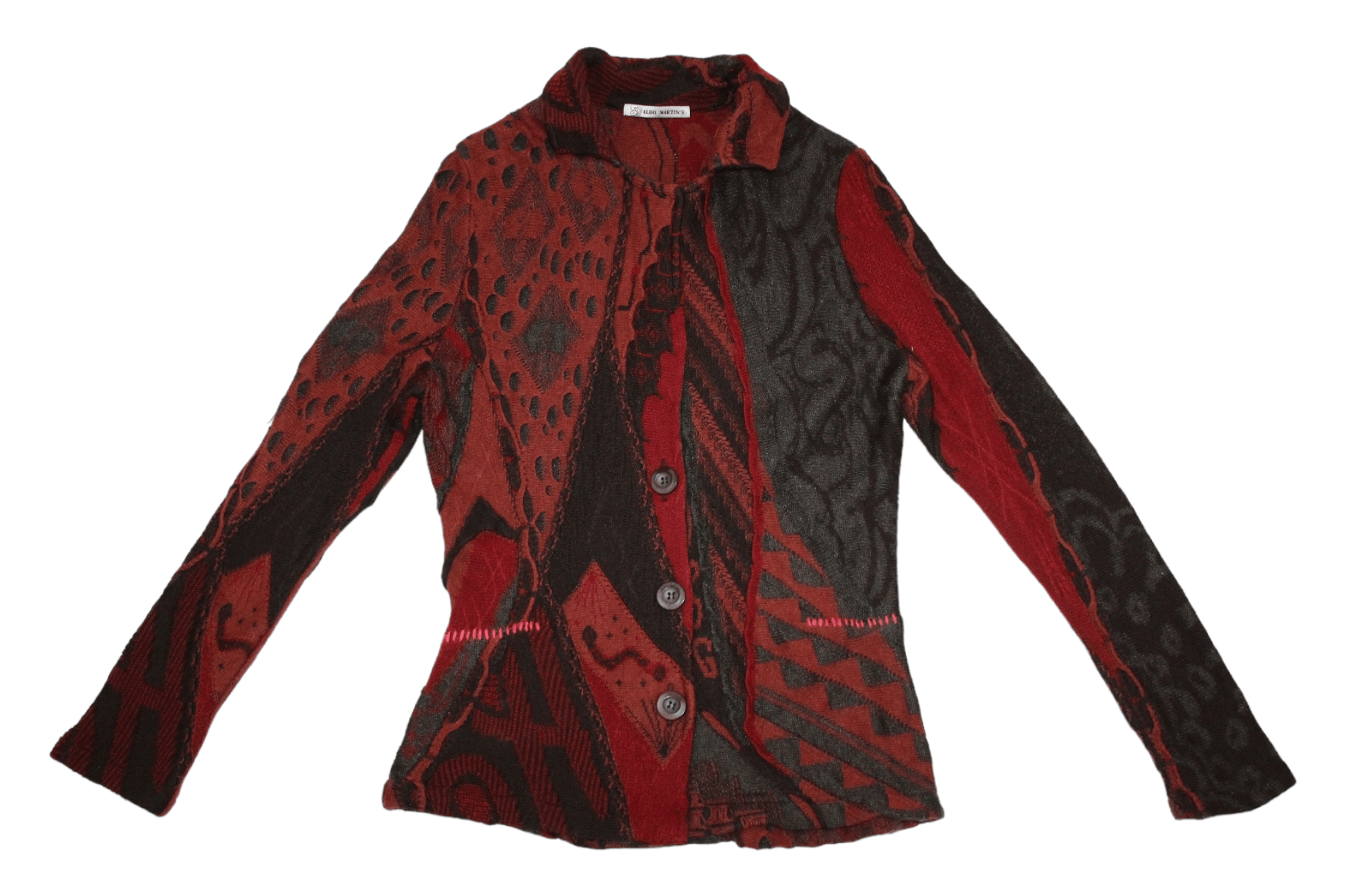 Coogi 🔥🔥 Aldo Martin's Chunky Knit Cardigan Jacket. Coogi style Size L / US 10 / IT 46 - 4 Thumbnail