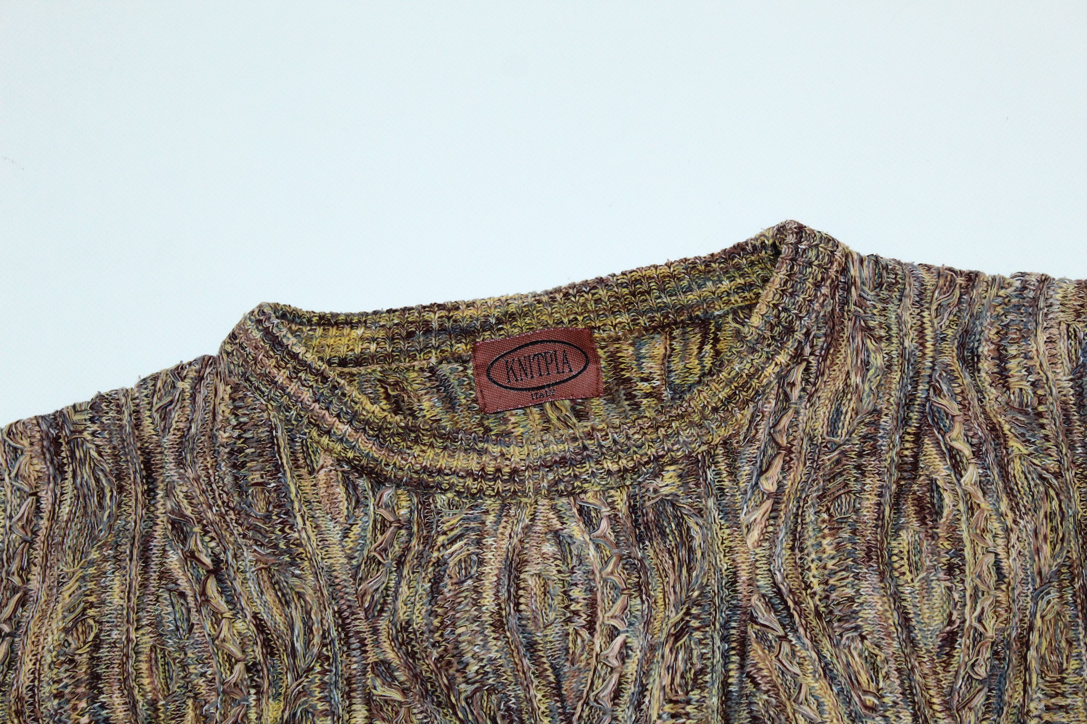 Japanese Brand VTG🔥KNITPIA Coloured Cable Chunky Knit Crew Cozy Sweater Size US M / EU 48-50 / 2 - 5 Thumbnail