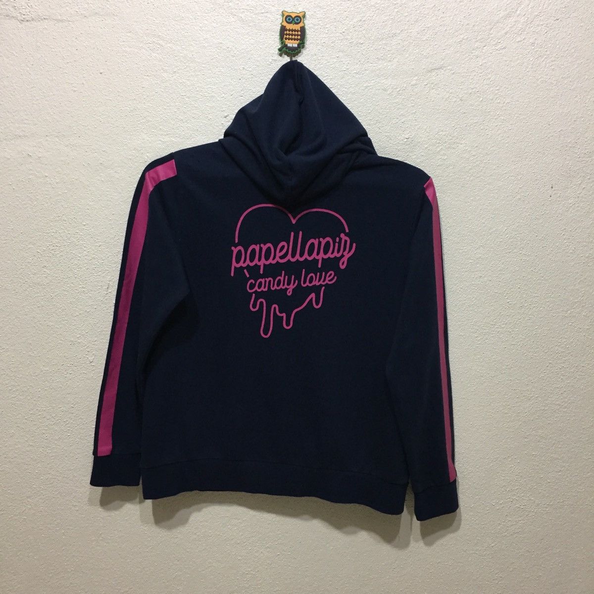 Japanese Brand PAPELLAPIS Hoodie spellout Big Logo size 160 / S Size US S / EU 44-46 / 1 - 6 Thumbnail