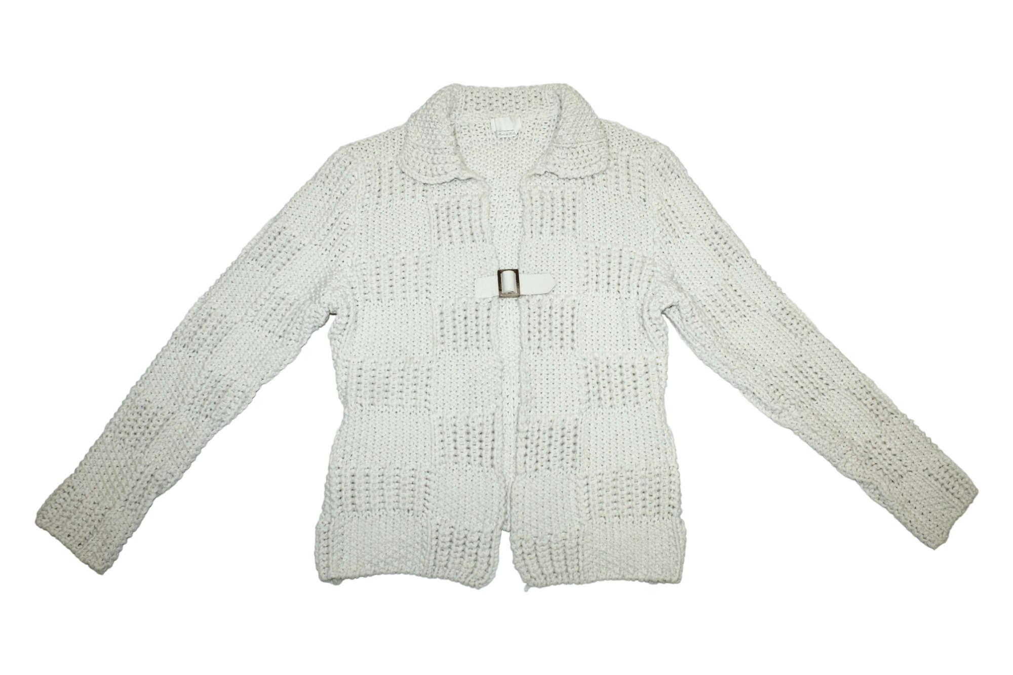 Vintage VTG Kathleen Madden Wool Blend Crochet Knit Cardigan Size XL / US 12-14 / IT 48-50 - 3 Thumbnail