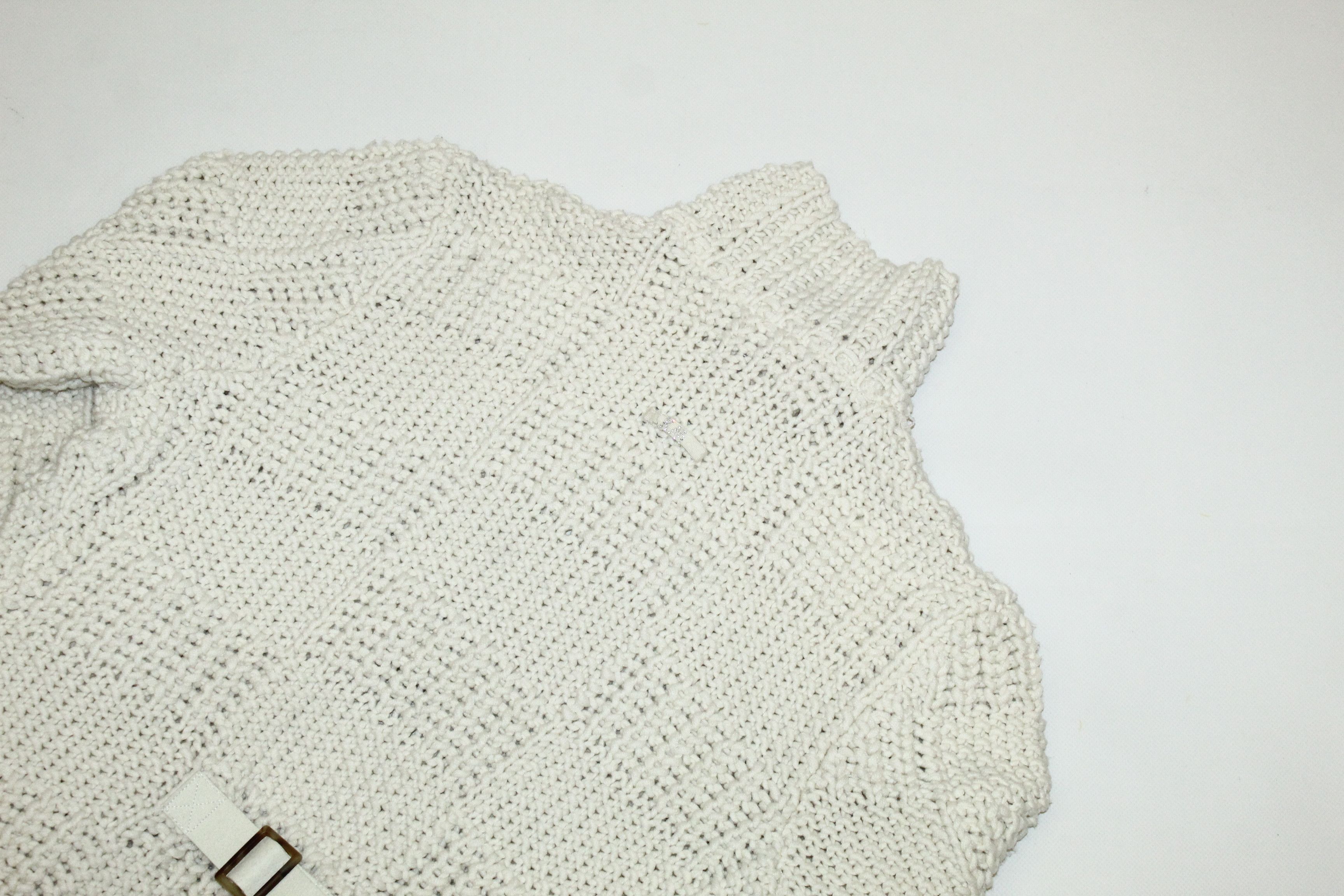 Vintage VTG Kathleen Madden Wool Blend Crochet Knit Cardigan Size XL / US 12-14 / IT 48-50 - 7 Thumbnail