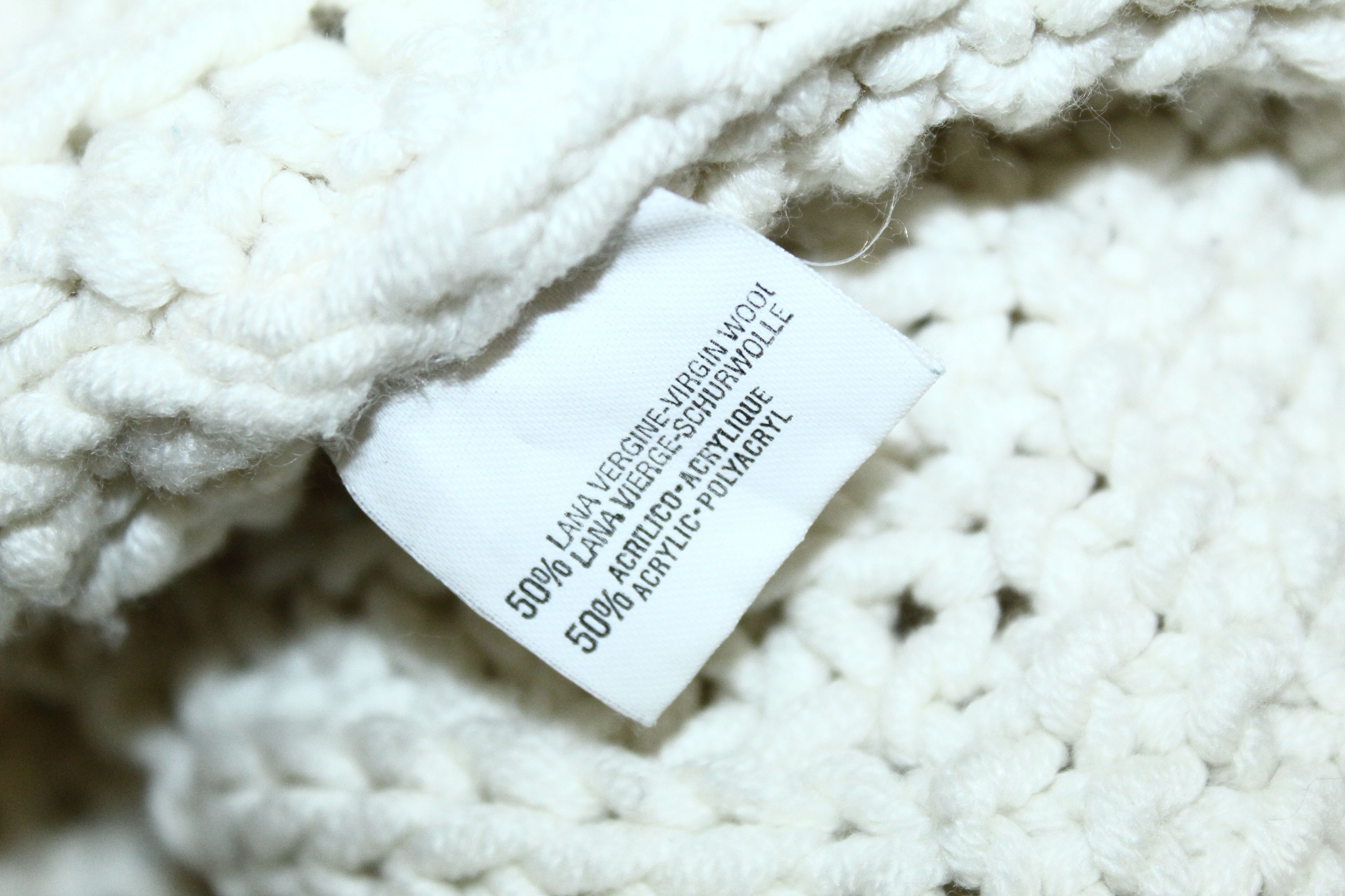 Vintage VTG Kathleen Madden Wool Blend Crochet Knit Cardigan Size XL / US 12-14 / IT 48-50 - 10 Thumbnail