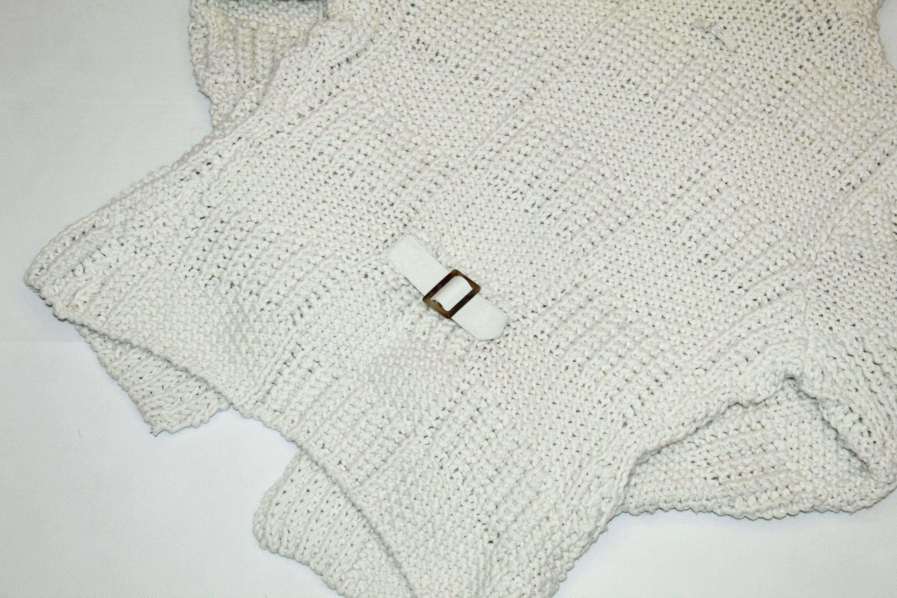Vintage VTG Kathleen Madden Wool Blend Crochet Knit Cardigan Size XL / US 12-14 / IT 48-50 - 8 Thumbnail