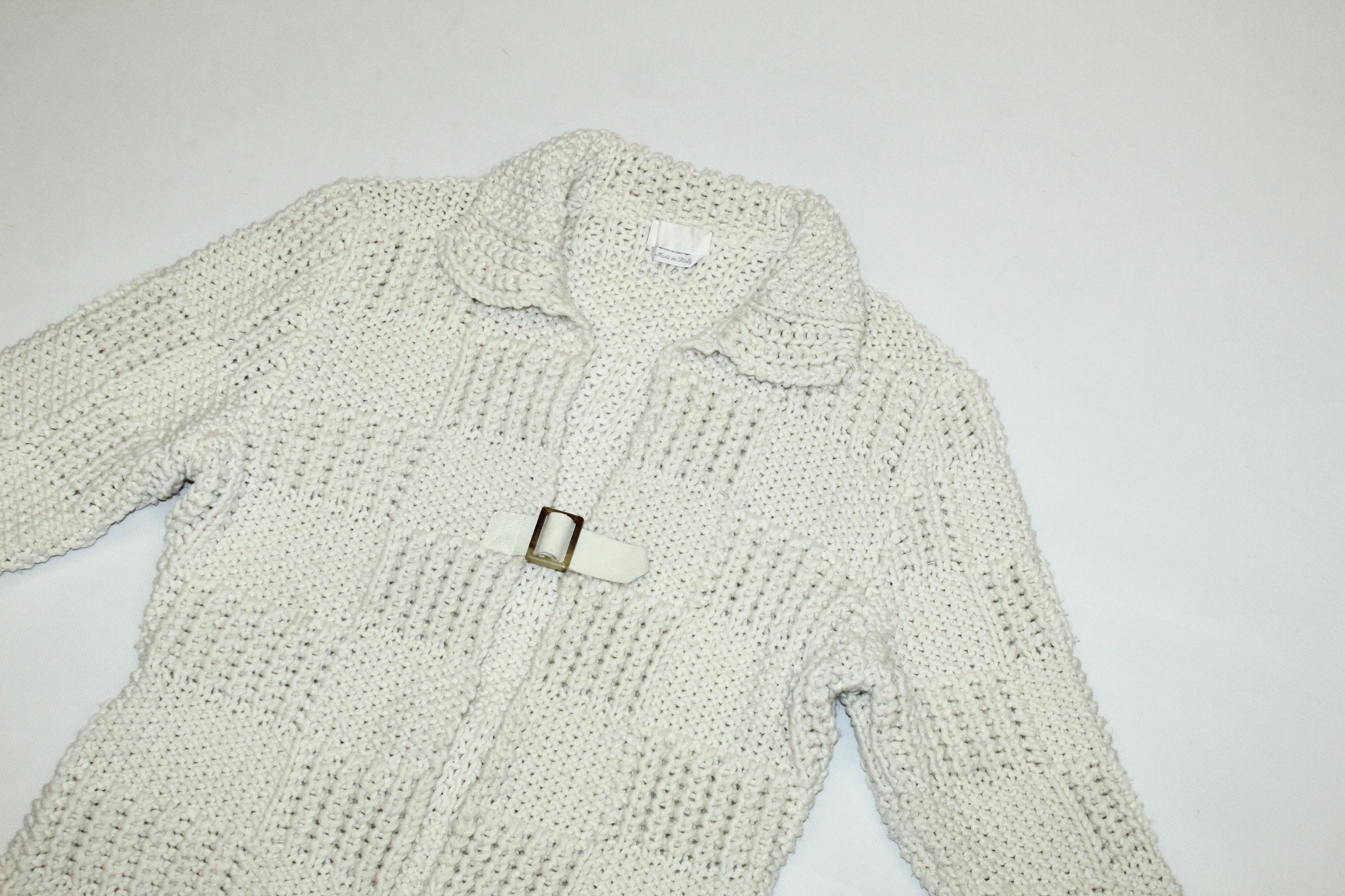 Vintage VTG Kathleen Madden Wool Blend Crochet Knit Cardigan Size XL / US 12-14 / IT 48-50 - 5 Thumbnail