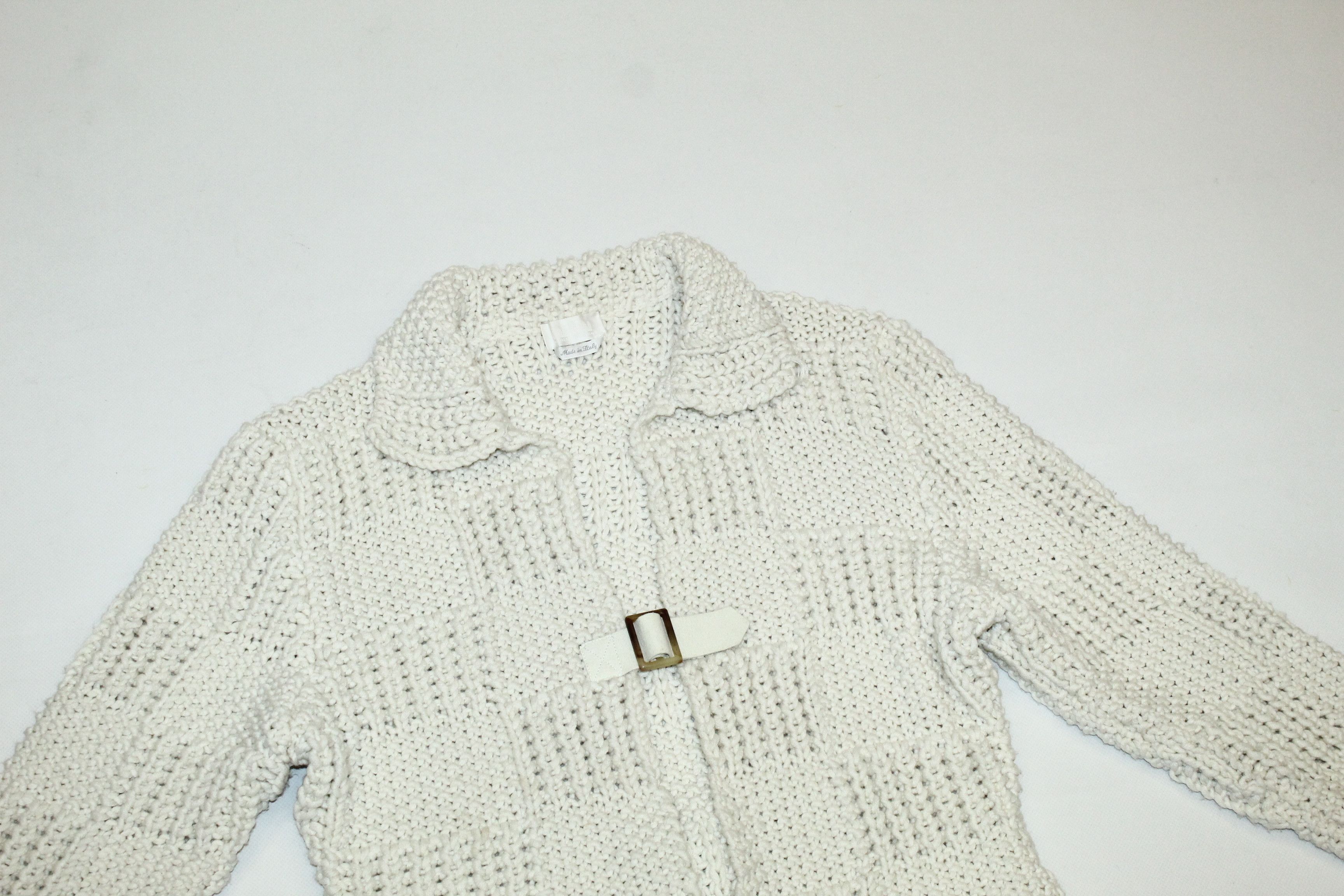 Vintage VTG Kathleen Madden Wool Blend Crochet Knit Cardigan Size XL / US 12-14 / IT 48-50 - 2 Thumbnail
