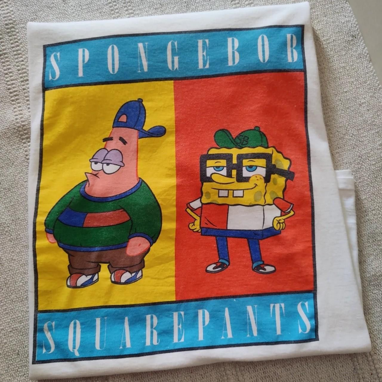Nickelodeon × Vintage Sponge Bob - Square Pants 🧽🩳 TOMMY HILFIGER Parody Size US XL / EU 56 / 4 - 5 Thumbnail