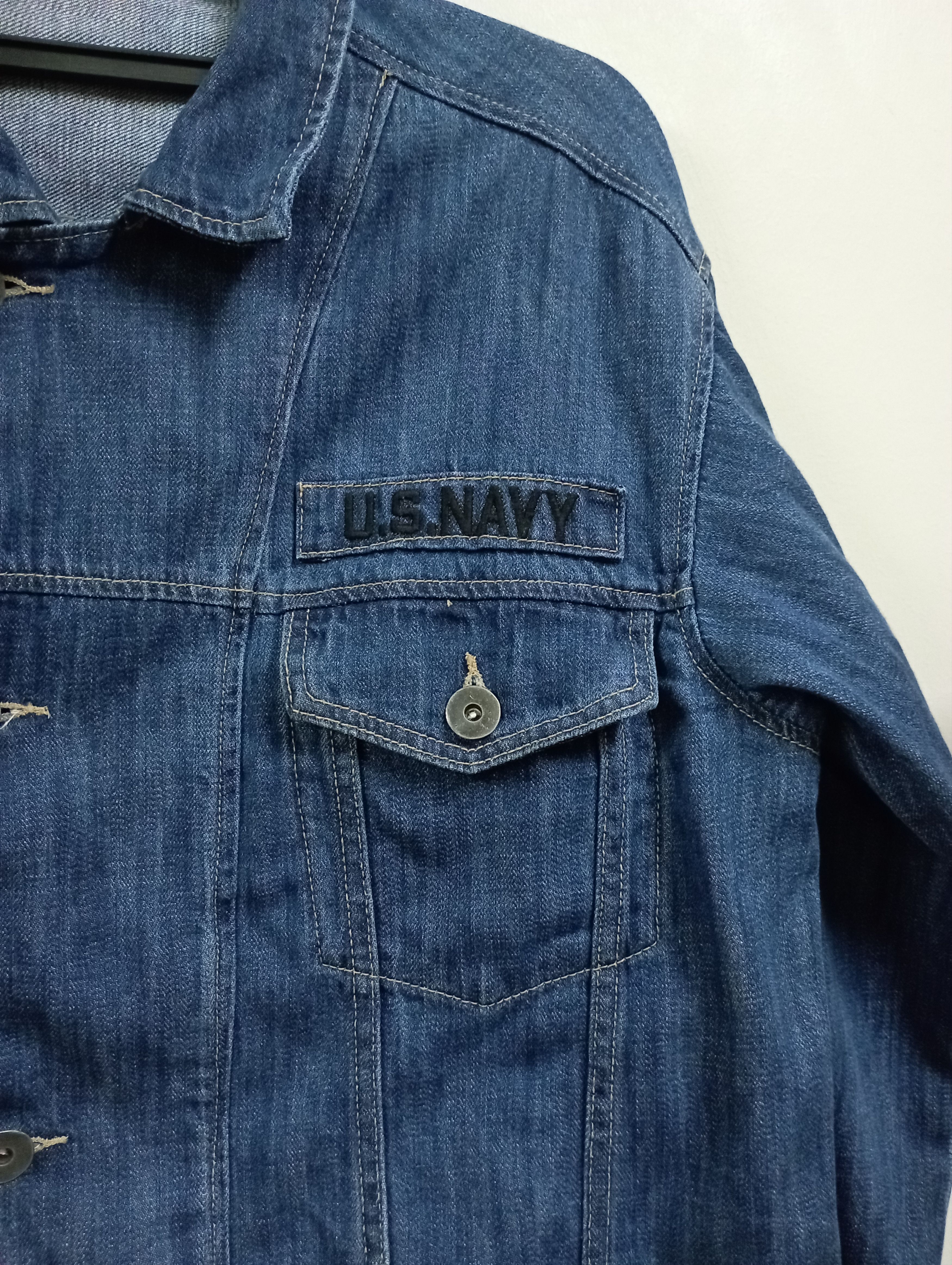 Avirex Vintage U.S. Navy Avirex Denim Trucker Jacket Size US XL / EU 56 / 4 - 5 Thumbnail