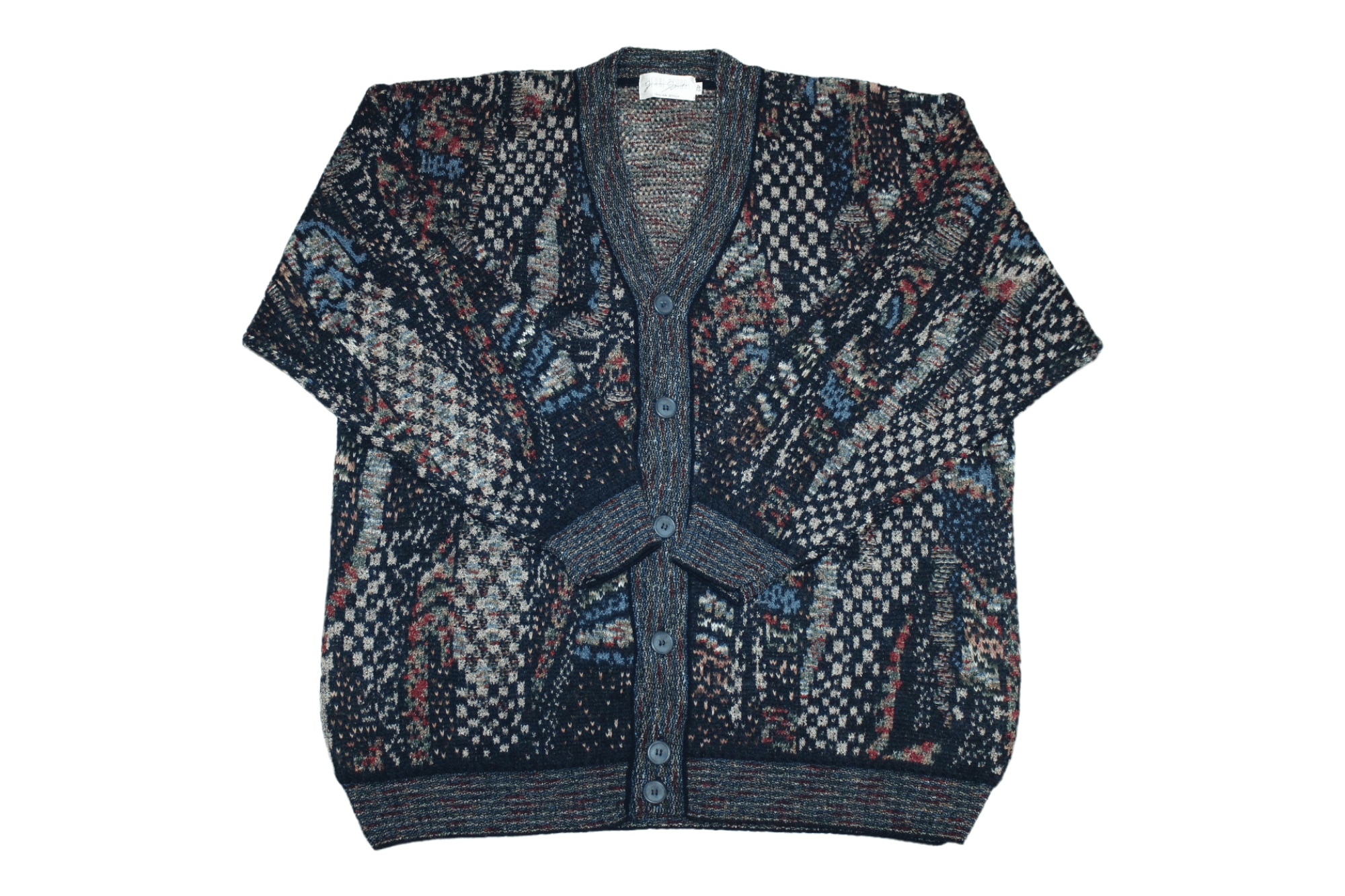 Homespun Knitwear VTG🔥Gianni Sgarbi Blended Wool Italian Yarns Knit Cardigan Size US XL / EU 56 / 4 - 1 Thumbnail