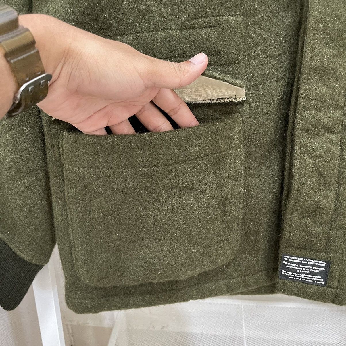 Japanese Brand 🔥Archive🔥DOARAT Bondage Cargo Wool Bomber Jacket Size US M / EU 48-50 / 2 - 17 Thumbnail