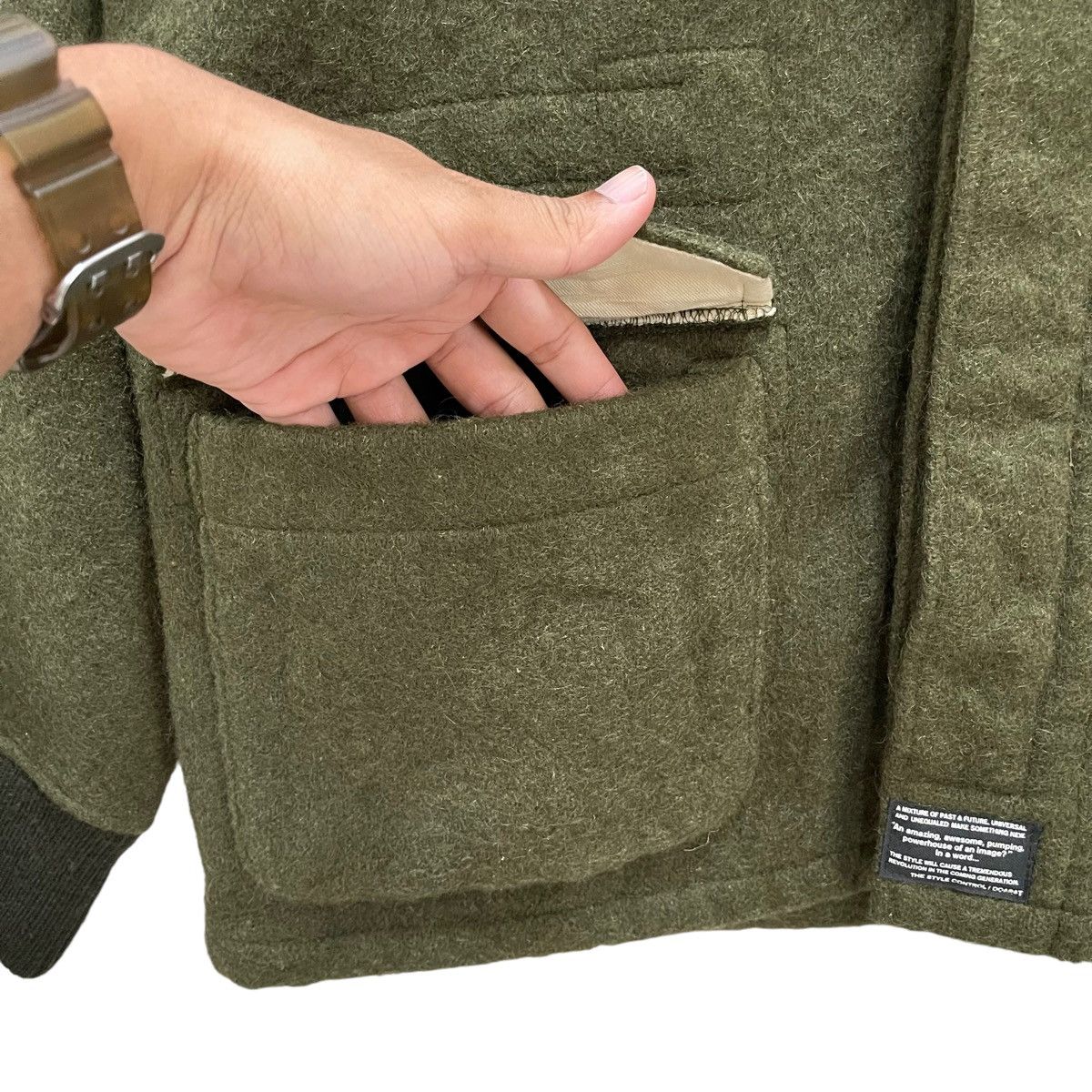 Japanese Brand 🔥Archive🔥DOARAT Bondage Cargo Wool Bomber Jacket Size US M / EU 48-50 / 2 - 8 Thumbnail