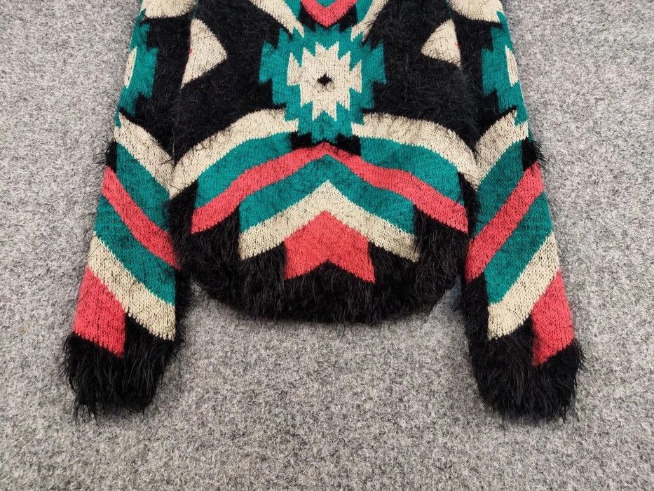 Japanese Brand Vintage 90's Japanese Pattern Mohair Style Crewneck Sweater Size US S / EU 44-46 / 1 - 4 Thumbnail