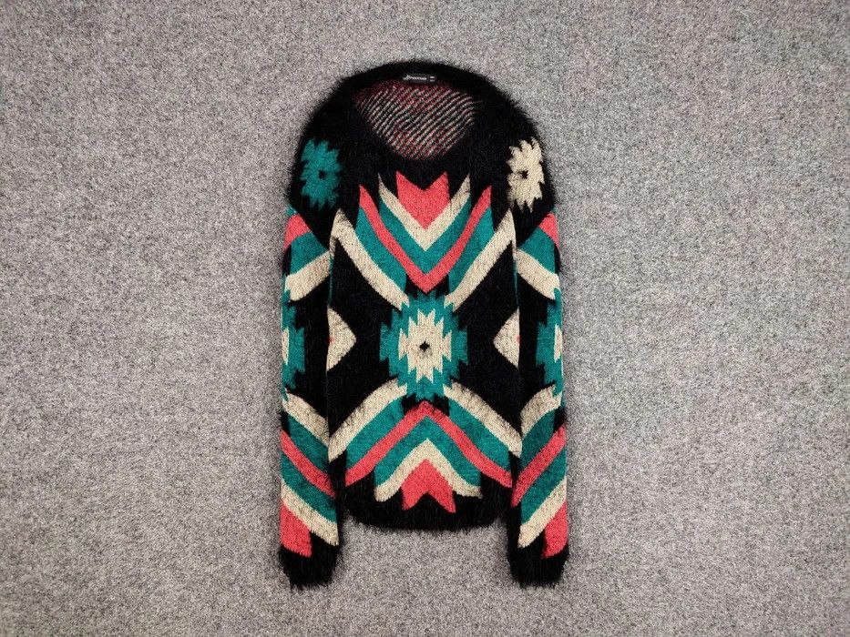 Japanese Brand Vintage 90's Japanese Pattern Mohair Style Crewneck Sweater Size US S / EU 44-46 / 1 - 1 Thumbnail