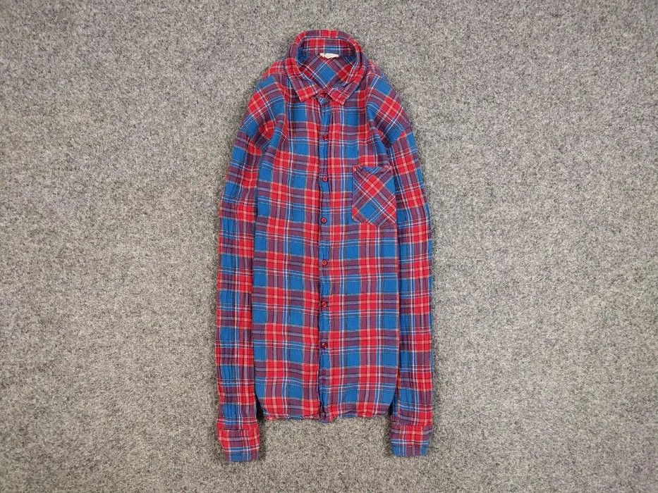 Flannel Vintage 90's Japanese Brand Browny Plaid Flannel Shirt Size US L / EU 52-54 / 3 - 1 Thumbnail