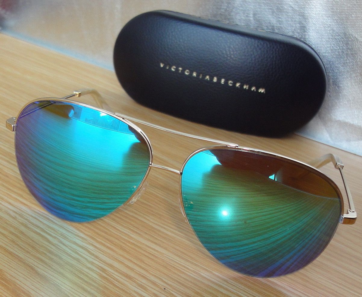 Other Victoria Beckham Aviator Gold VBS90 C2 62mm Blue  display picture 1