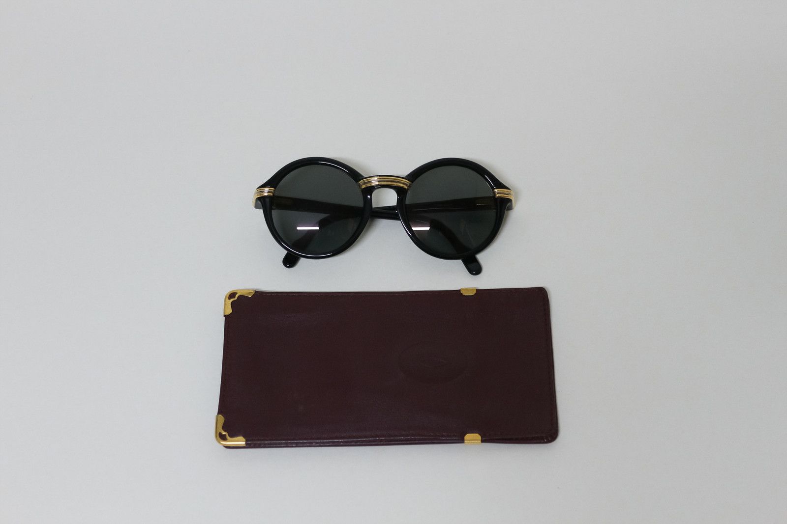 Cartier Cartier Cabriolet sunglasses Vintage Black Trinity Round Size ONE SIZE - 11 Thumbnail