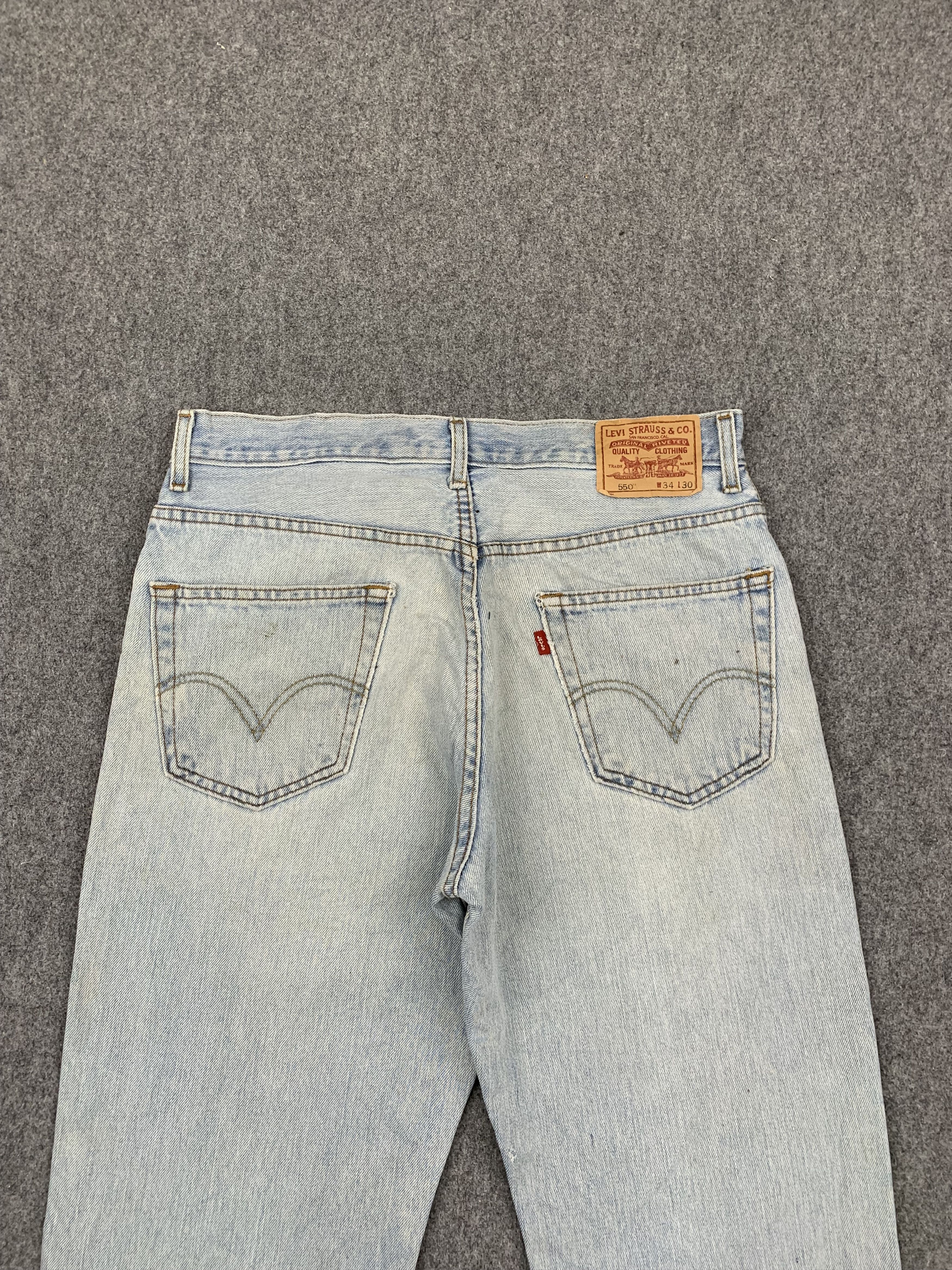 Levi's Vintage Levis 550 Light Wash Jeans DP1710 Size US 34 / EU 50 - 4 Thumbnail
