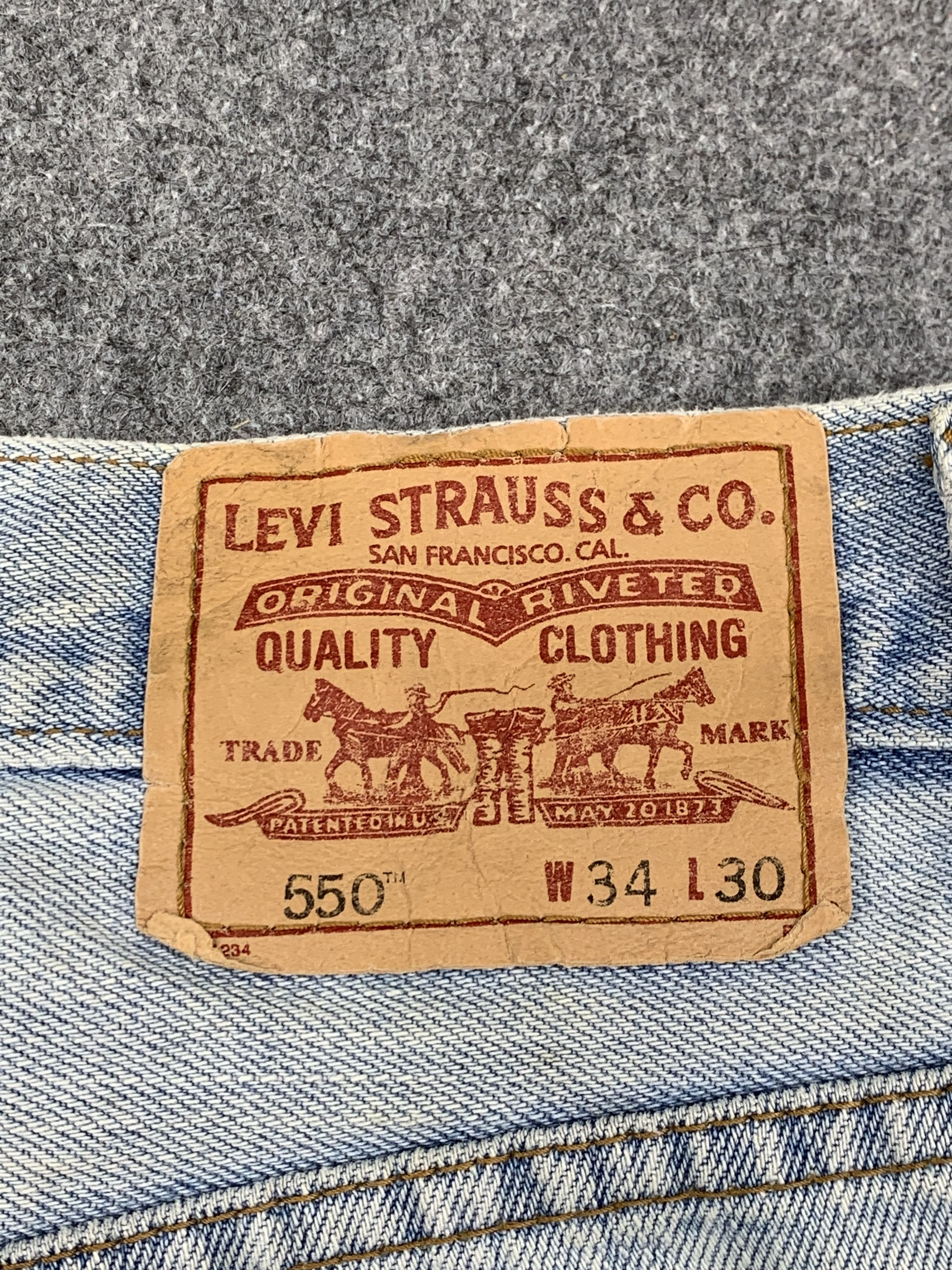 Levi's Vintage Levis 550 Light Wash Jeans DP1710 Size US 34 / EU 50 - 5 Thumbnail