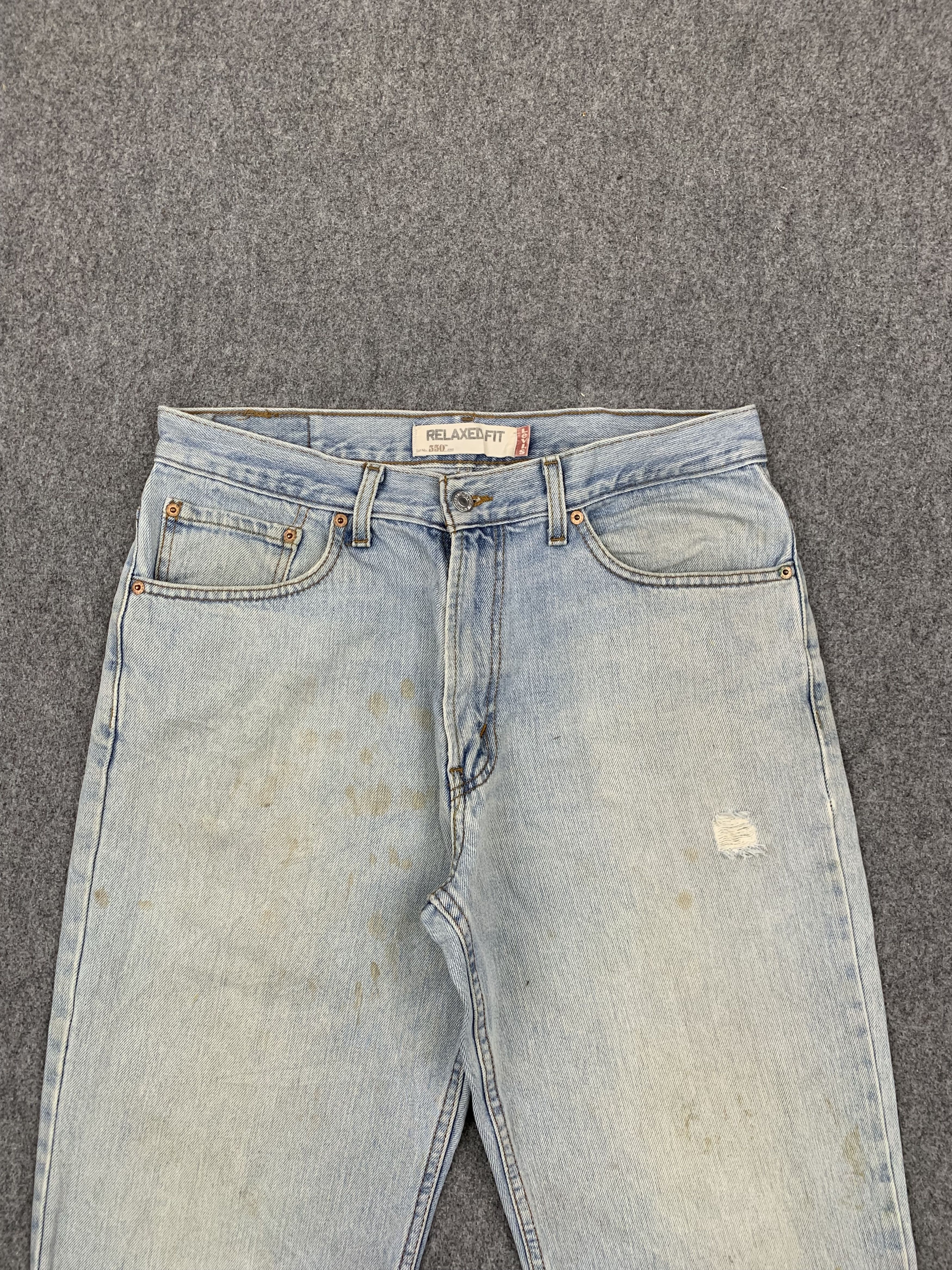 Levi's Vintage Levis 550 Light Wash Jeans DP1710 Size US 34 / EU 50 - 2 Thumbnail