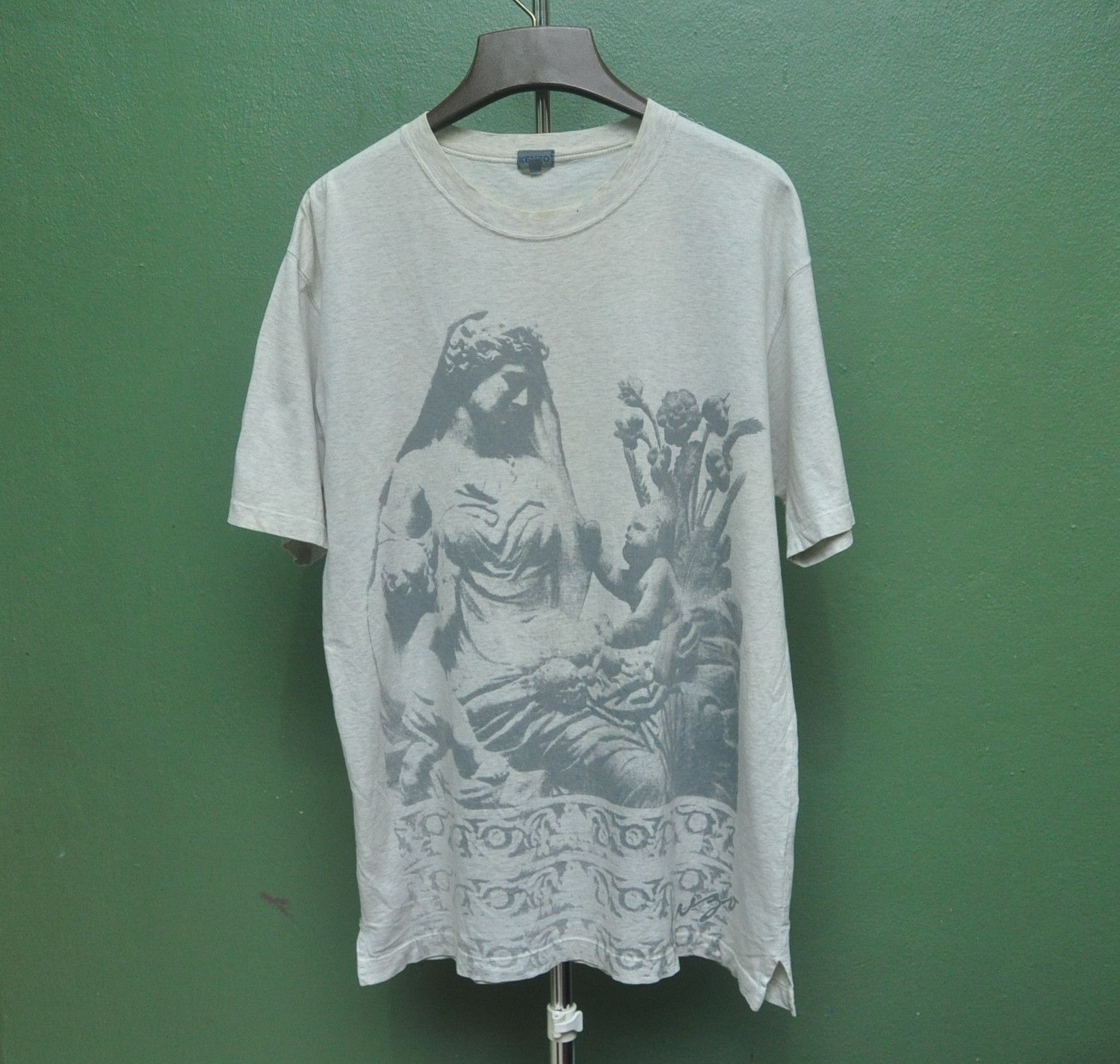 Kenzo Vintage Kenzo Mom And Baby Big Logo Grey Colour Shirt Size US L / EU 52-54 / 3 - 1 Thumbnail
