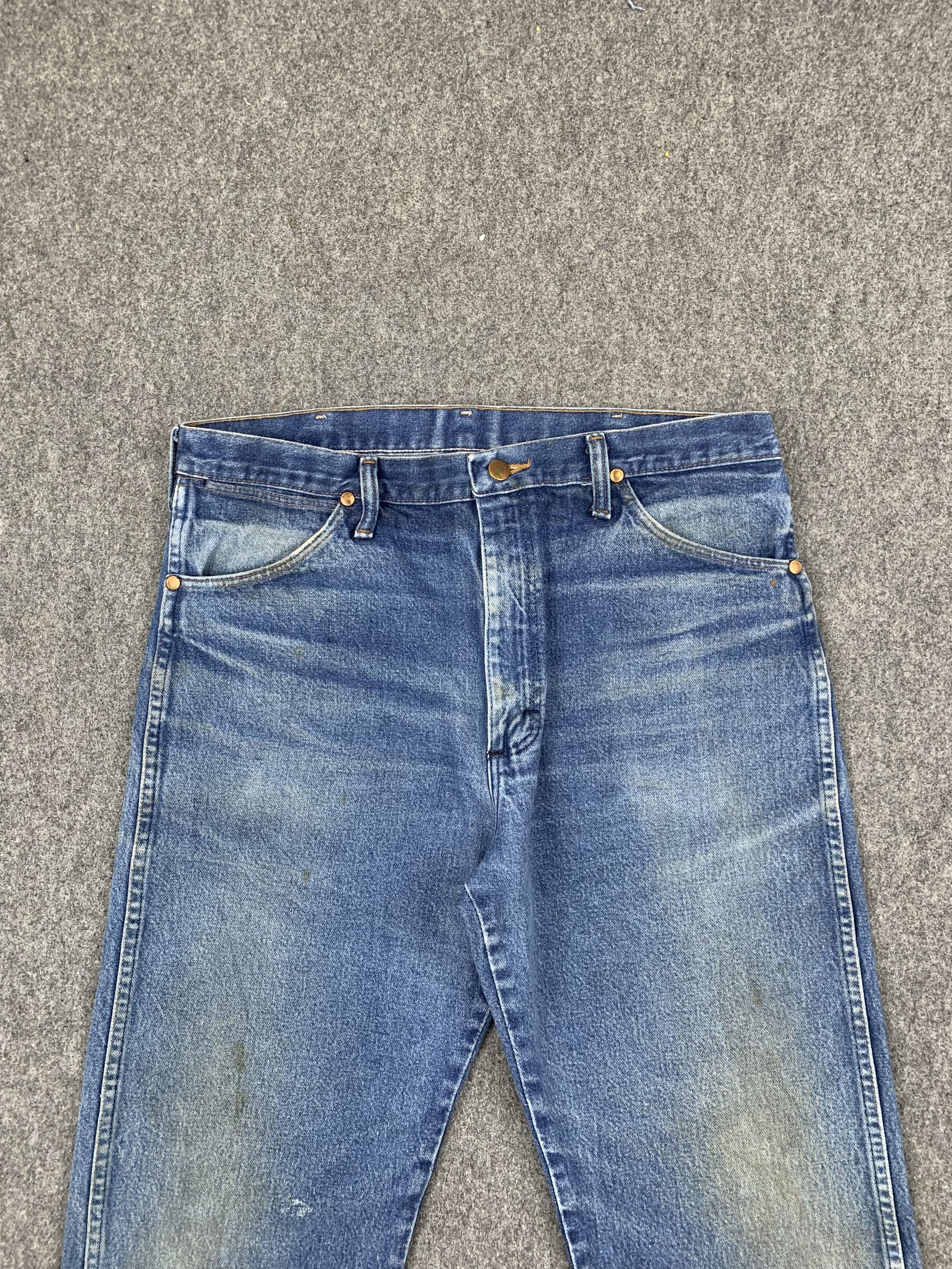 Vintage × Wrangler 90s Vintage Wrangler Faded Blue Jeans DP1725 Size US 34 / EU 50 - 2 Thumbnail