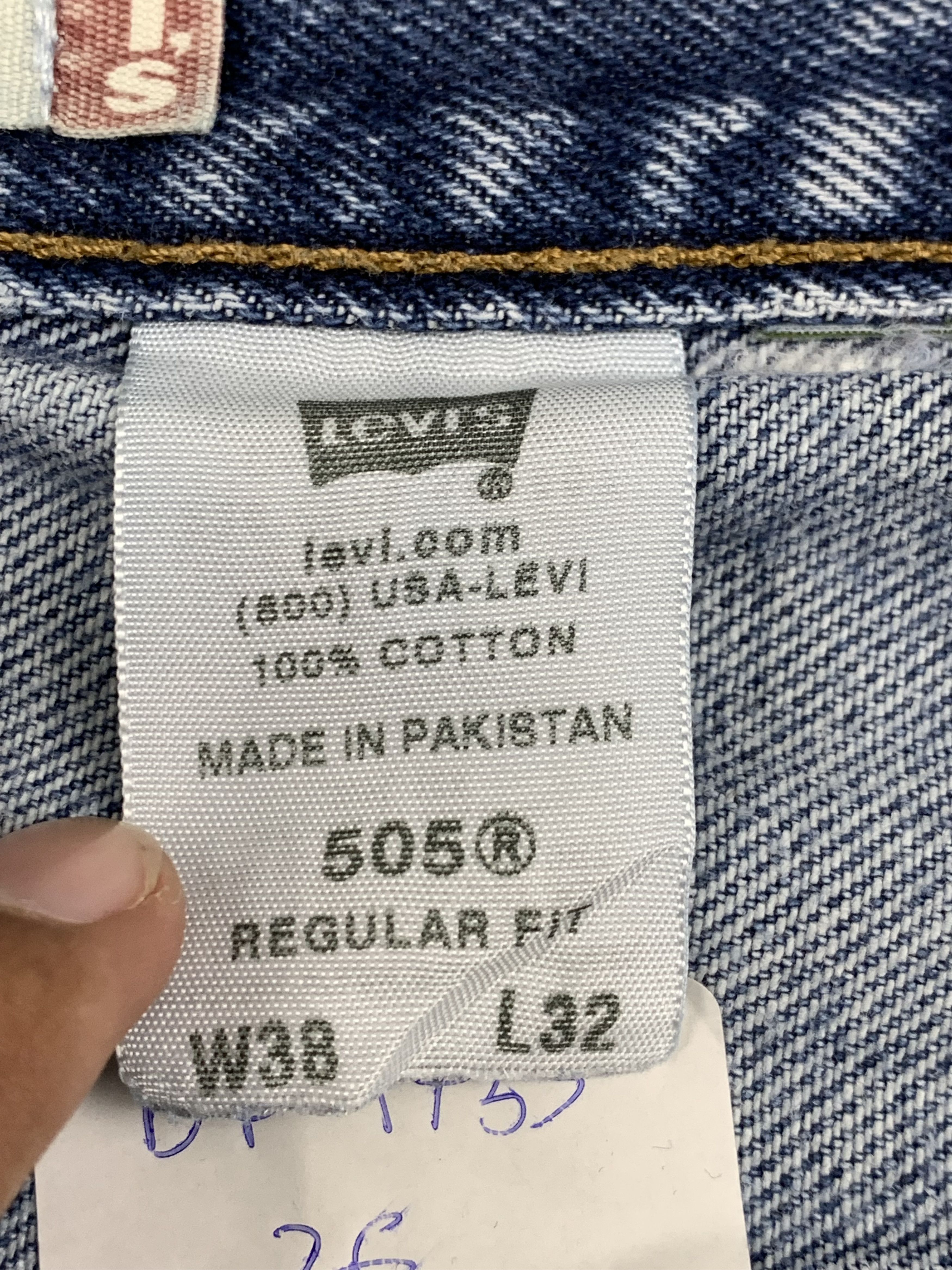 Levi's Vintage Levis 505 Faded Blue Jeans DP1735 Size US 36 / EU 52 - 7 Thumbnail