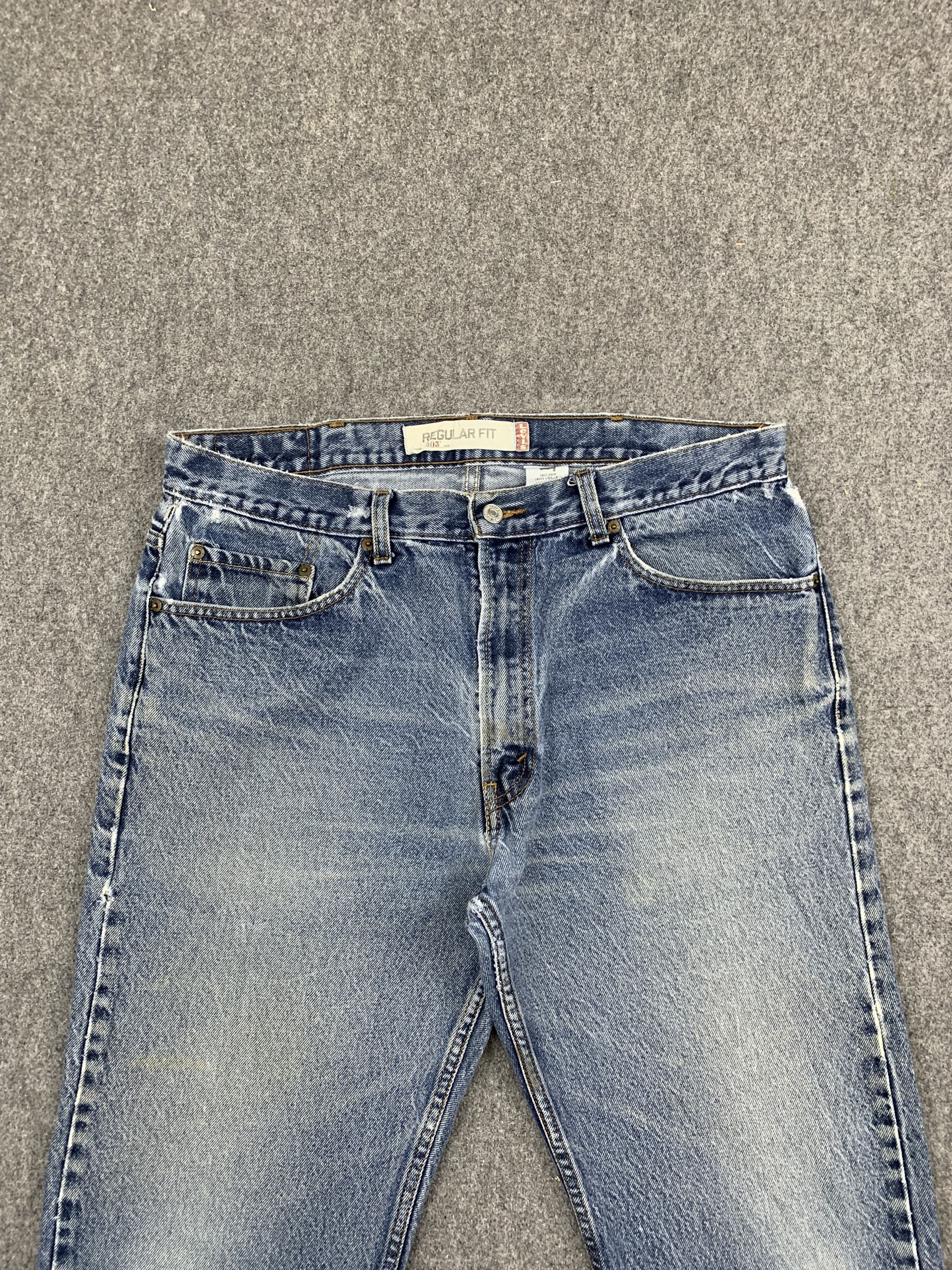 Levi's Vintage Levis 505 Faded Blue Jeans DP1735 Size US 36 / EU 52 - 2 Thumbnail