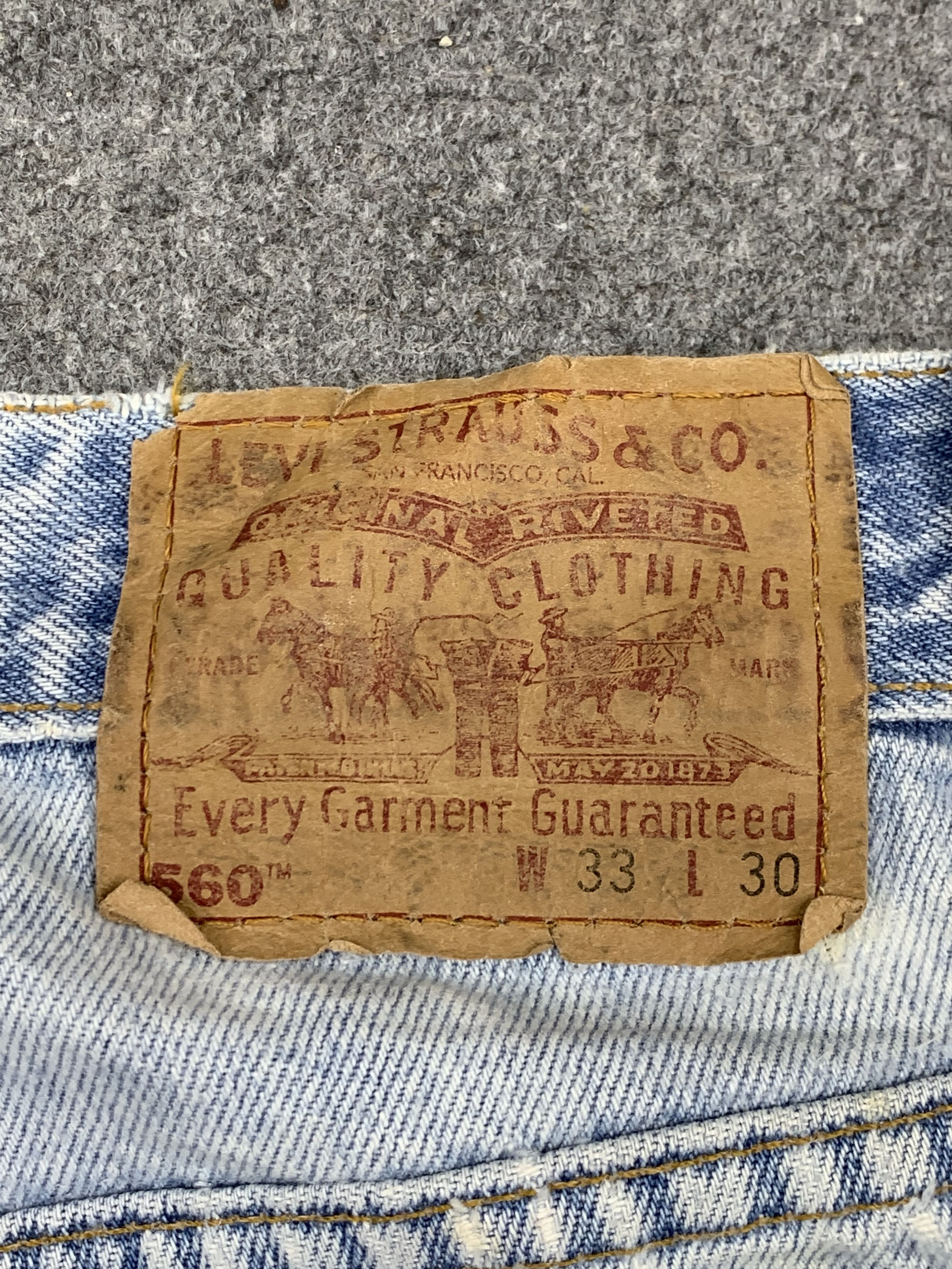 Levi's Vintage 90s Levis 560 Light Wash Jeans DP1739 Size US 32 / EU 48 - 5 Thumbnail