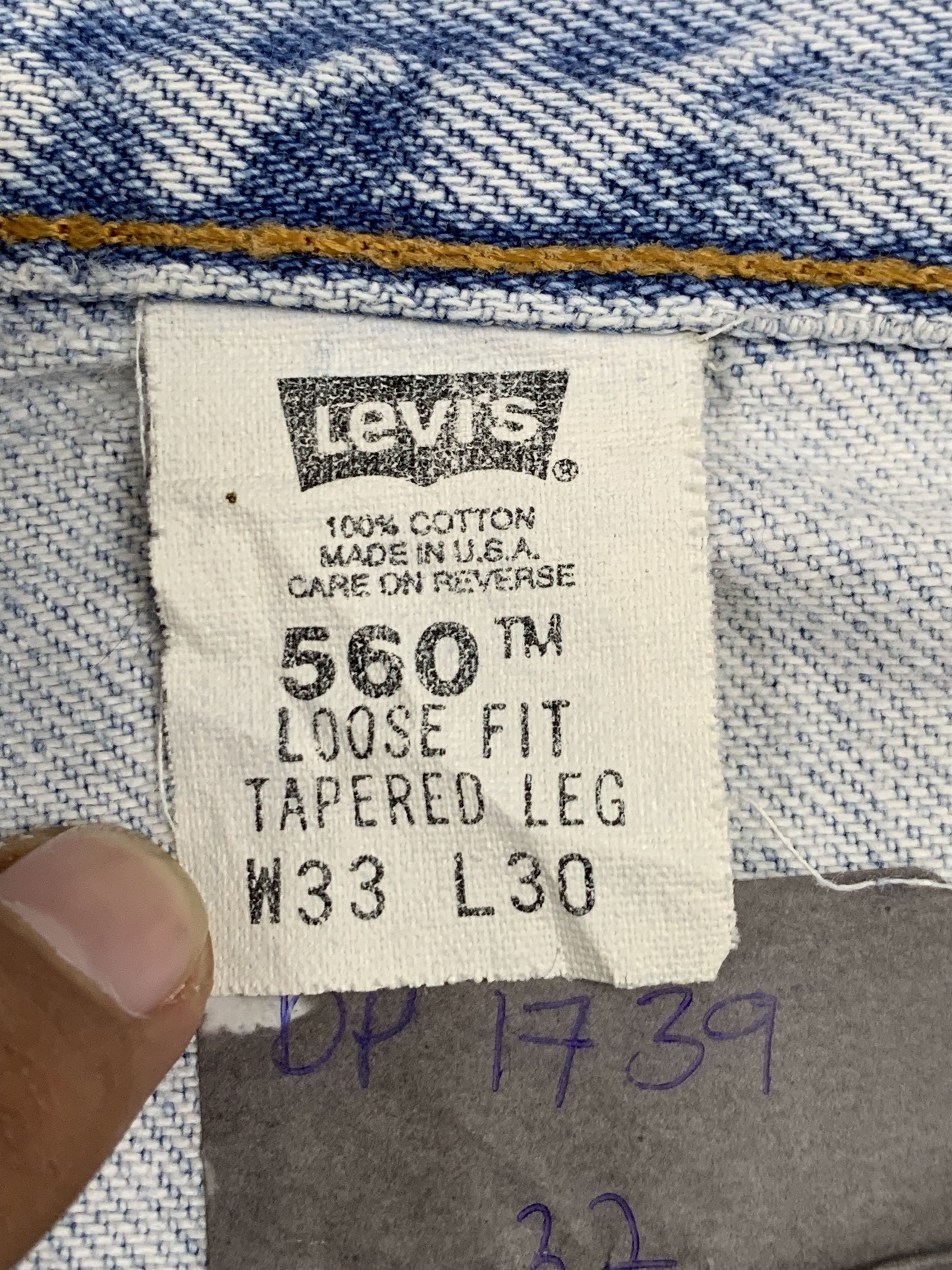 Levi's Vintage 90s Levis 560 Light Wash Jeans DP1739 Size US 32 / EU 48 - 7 Thumbnail