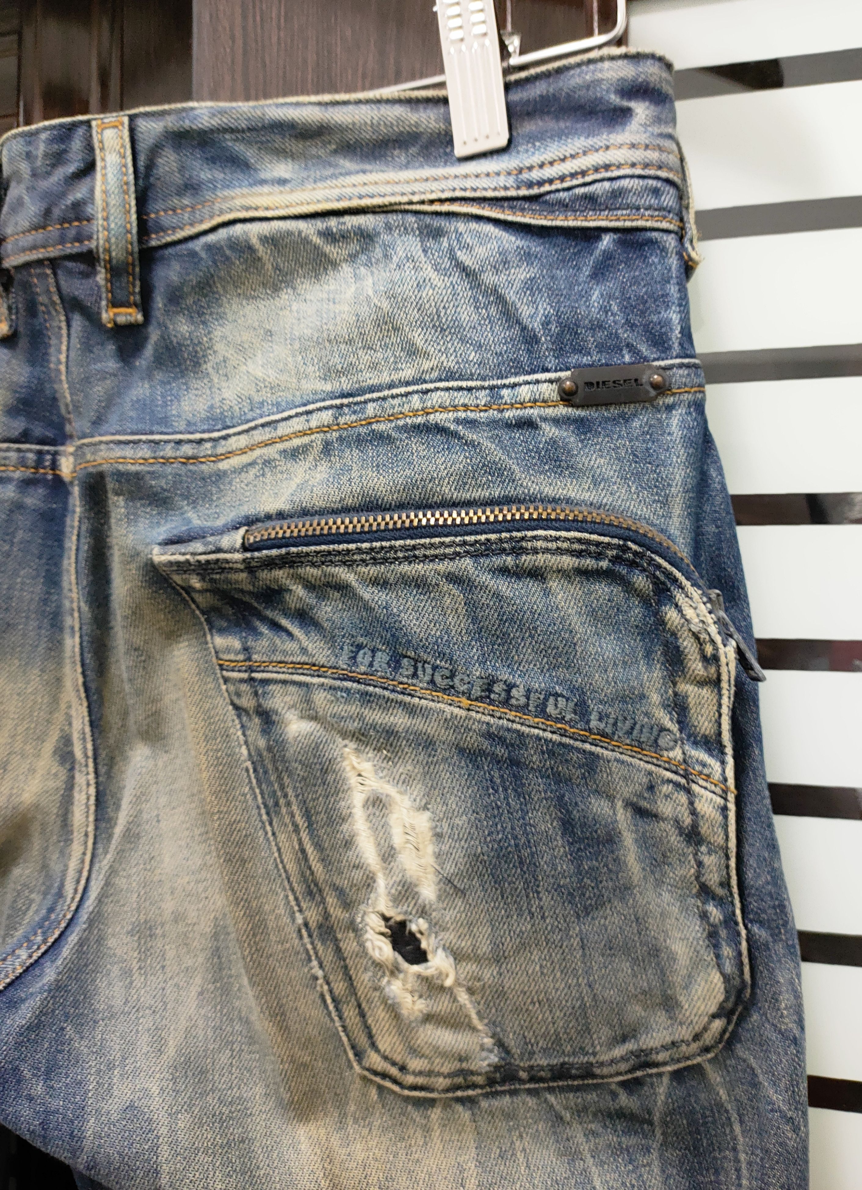 Diesel 💥Flared Diesel Industries Distressed Jeans💥 Size US 32 / EU 48 - 5 Thumbnail
