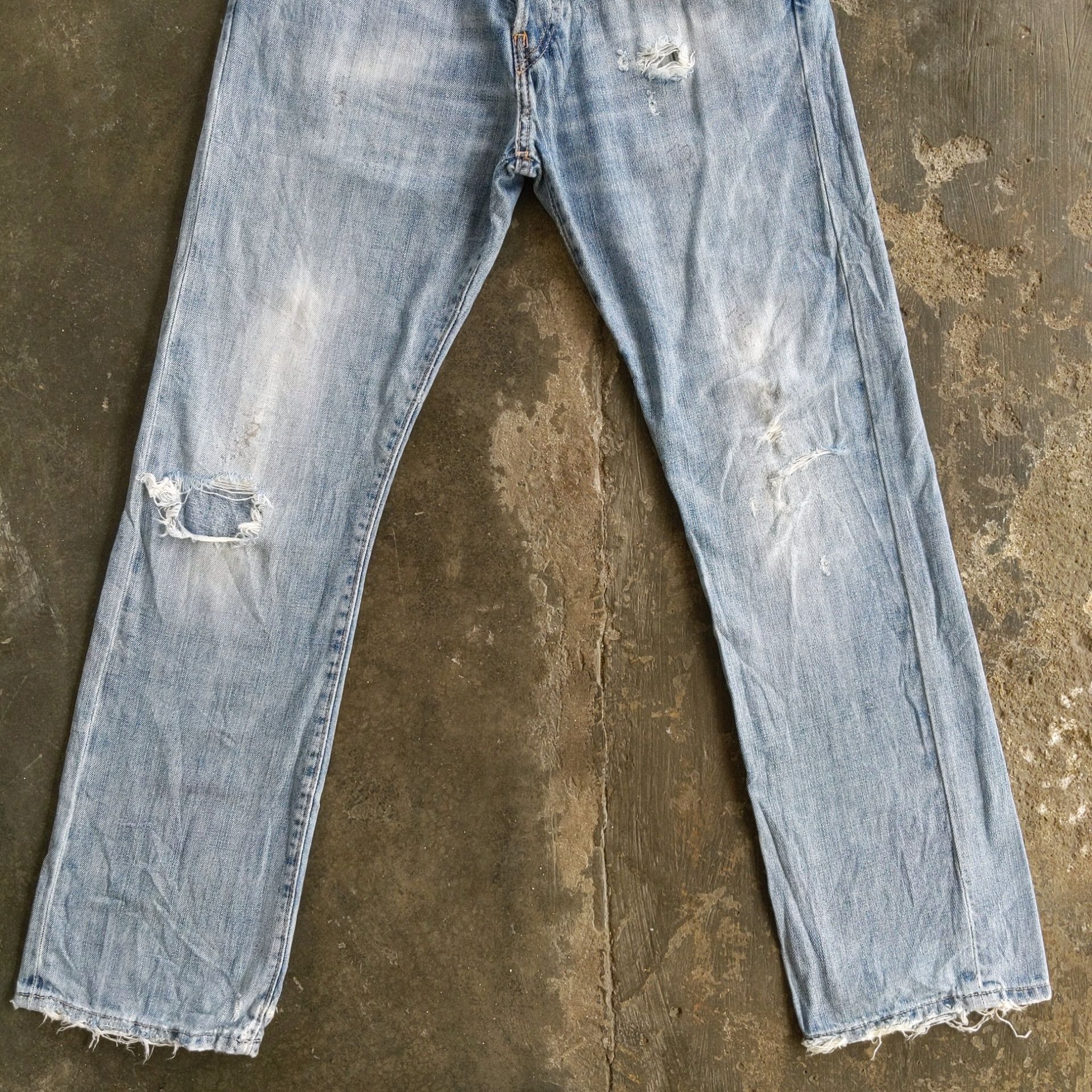 Japanese Brand W31 🔥 Abercrombie & Fitch Sick Distressed Denim Jeans Pants Size US 31 - 5 Thumbnail