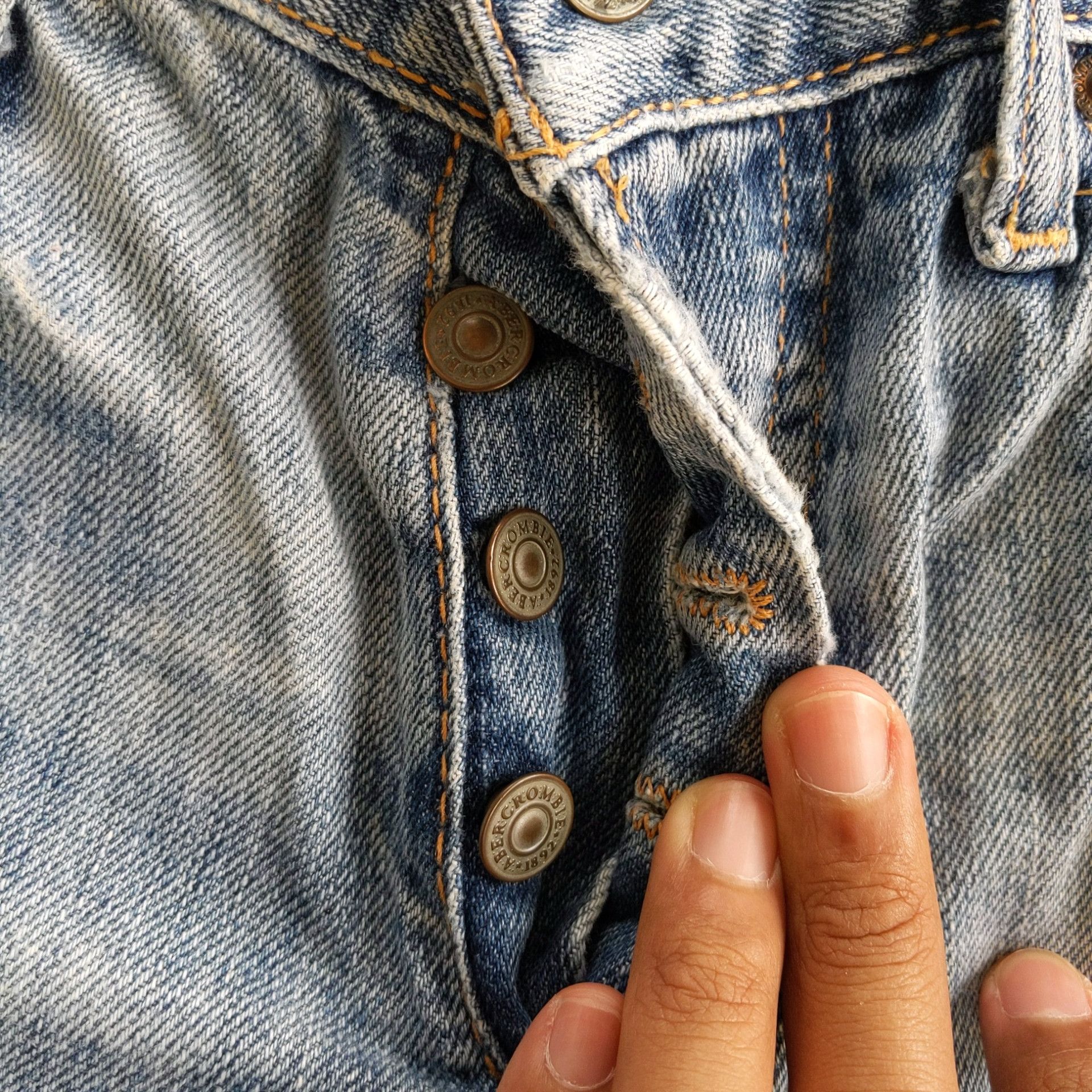 Japanese Brand W31 🔥 Abercrombie & Fitch Sick Distressed Denim Jeans Pants Size US 31 - 7 Thumbnail