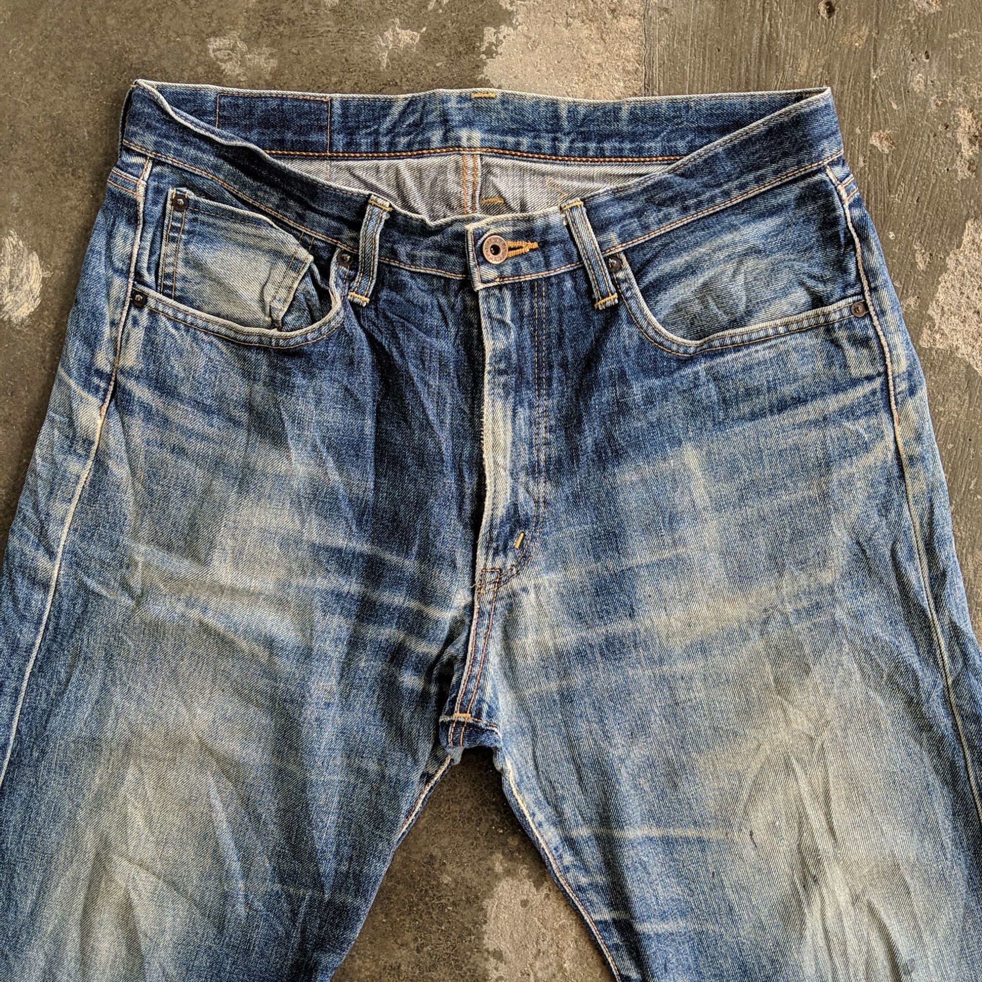 Japanese Brand W34 Edwin 505 Sicks Distressed Faded Denim Jeans Pants Size US 34 / EU 50 - 2 Thumbnail