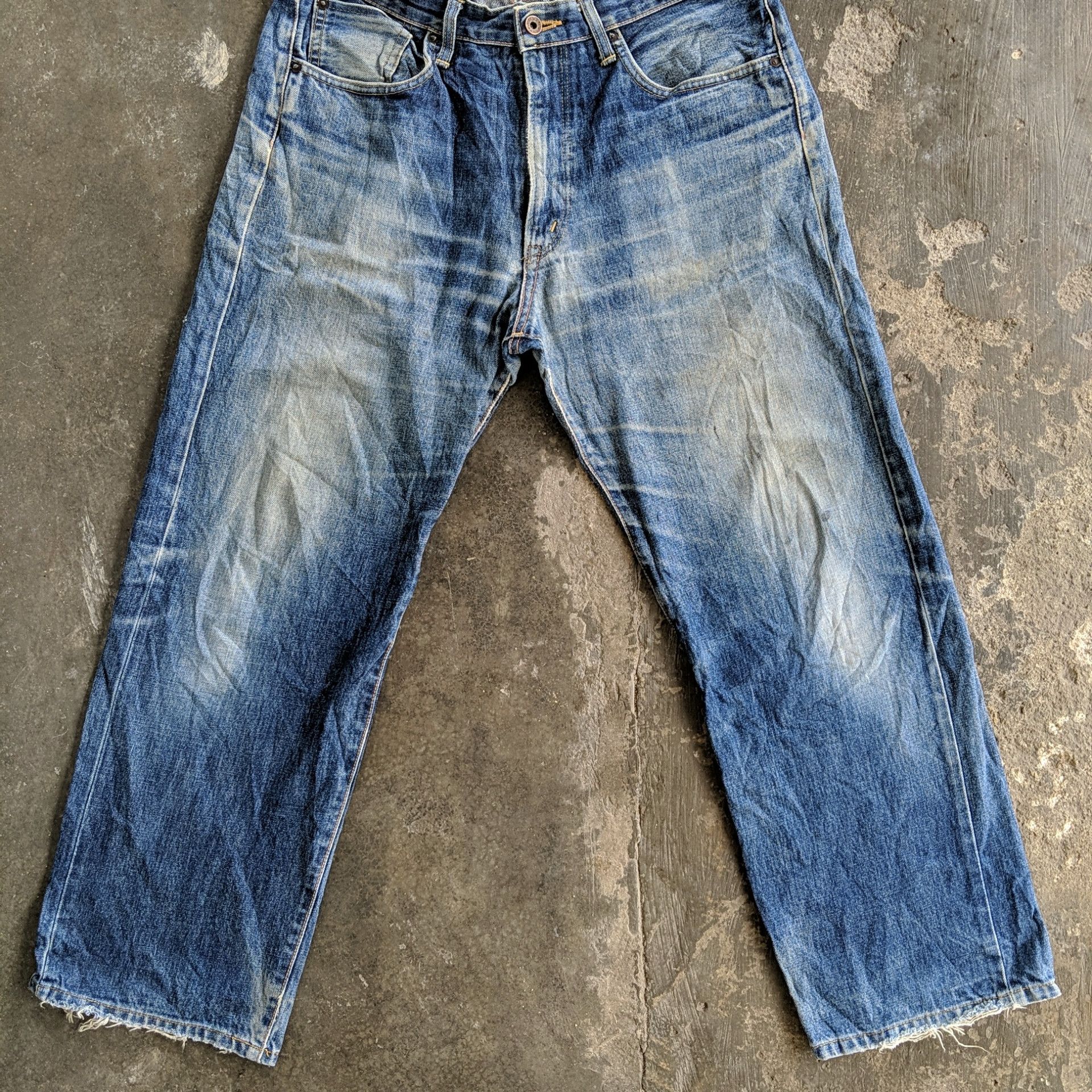 Japanese Brand W34 Edwin 505 Sicks Distressed Faded Denim Jeans Pants Size US 34 / EU 50 - 11 Thumbnail