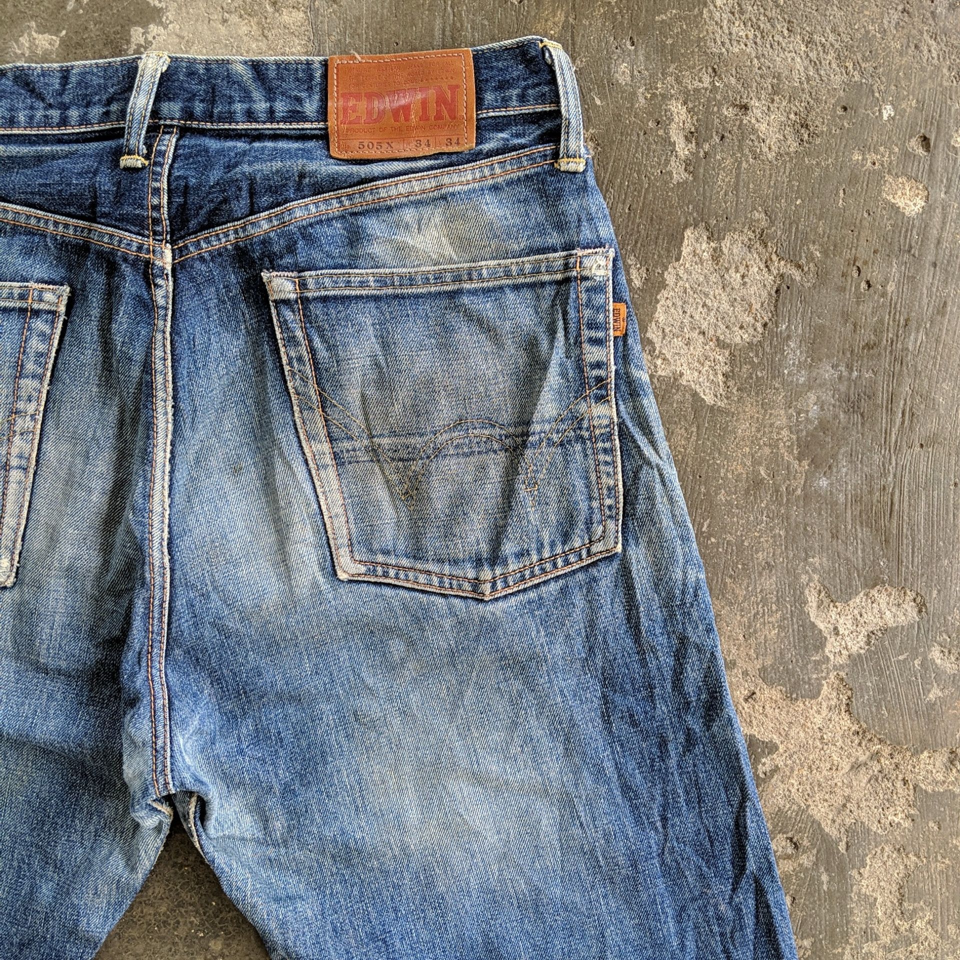 Japanese Brand W34 Edwin 505 Sicks Distressed Faded Denim Jeans Pants Size US 34 / EU 50 - 8 Thumbnail