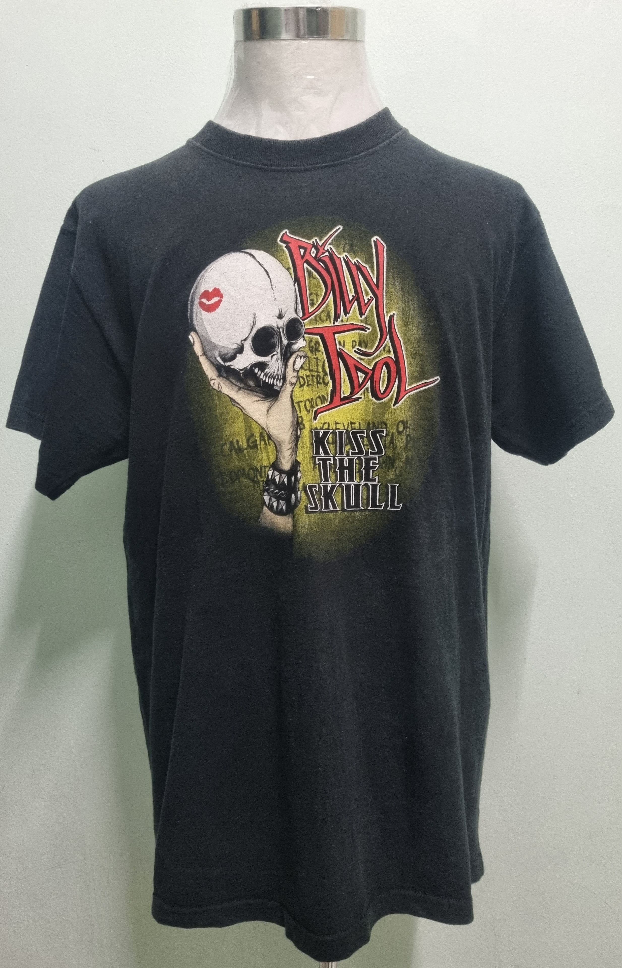 Billy Idol Vintage Rock T Shirt Kiss The Skull