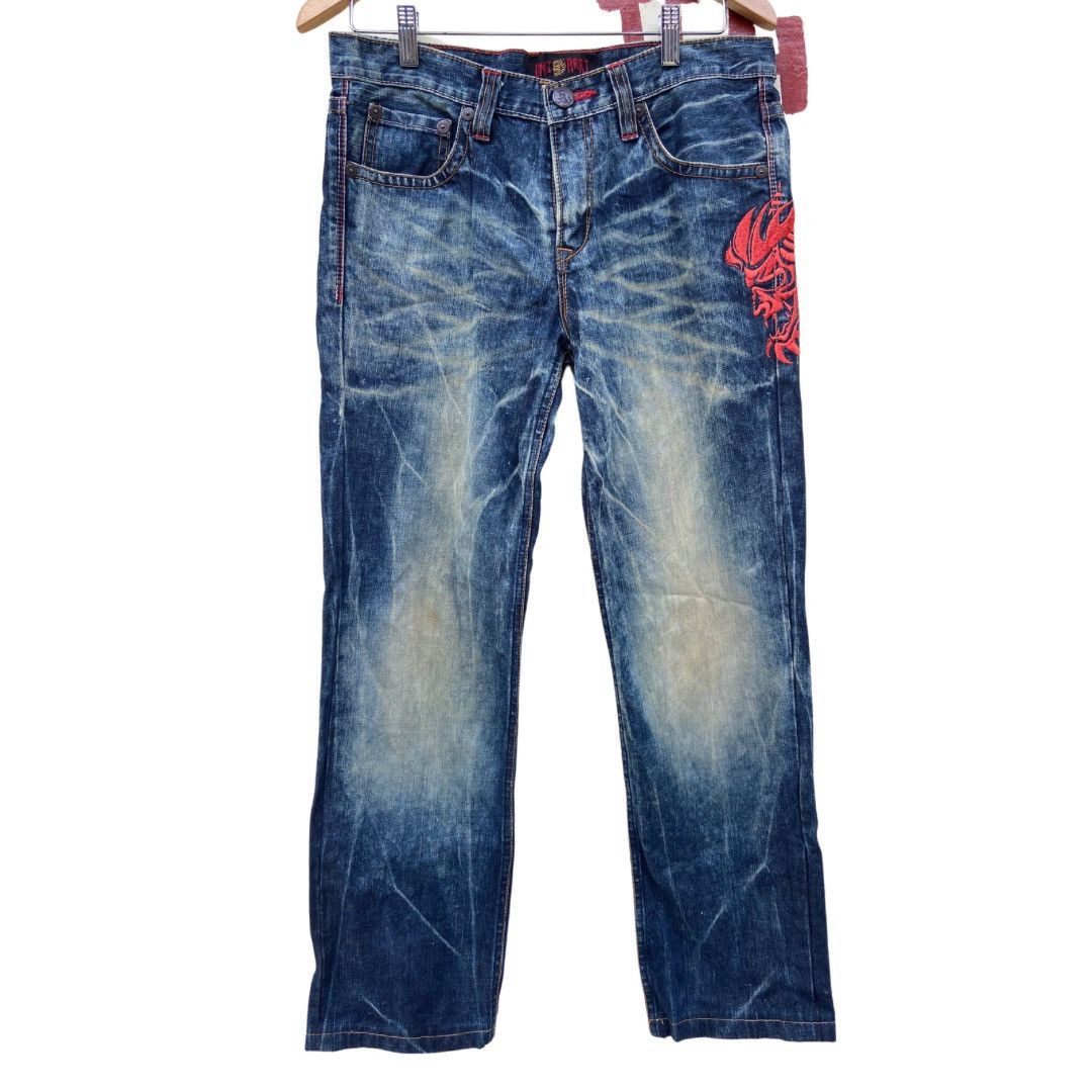 Japanese Brand × Vintage Oni Arai Japanese Punk Jeans Samurai Size US 31 - 2 Thumbnail